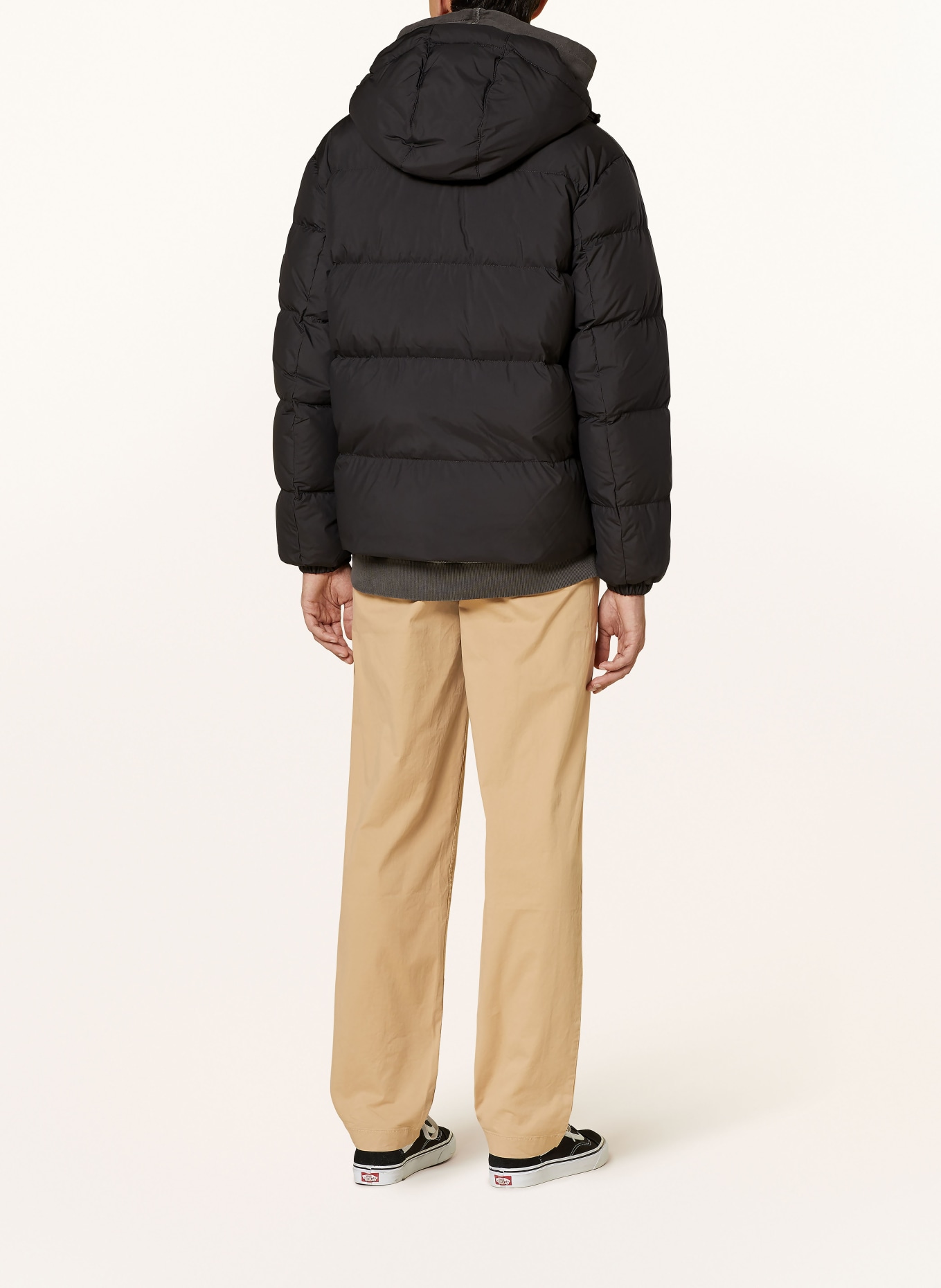 TOMMY JEANS Down jacket with removable hood: BLACK