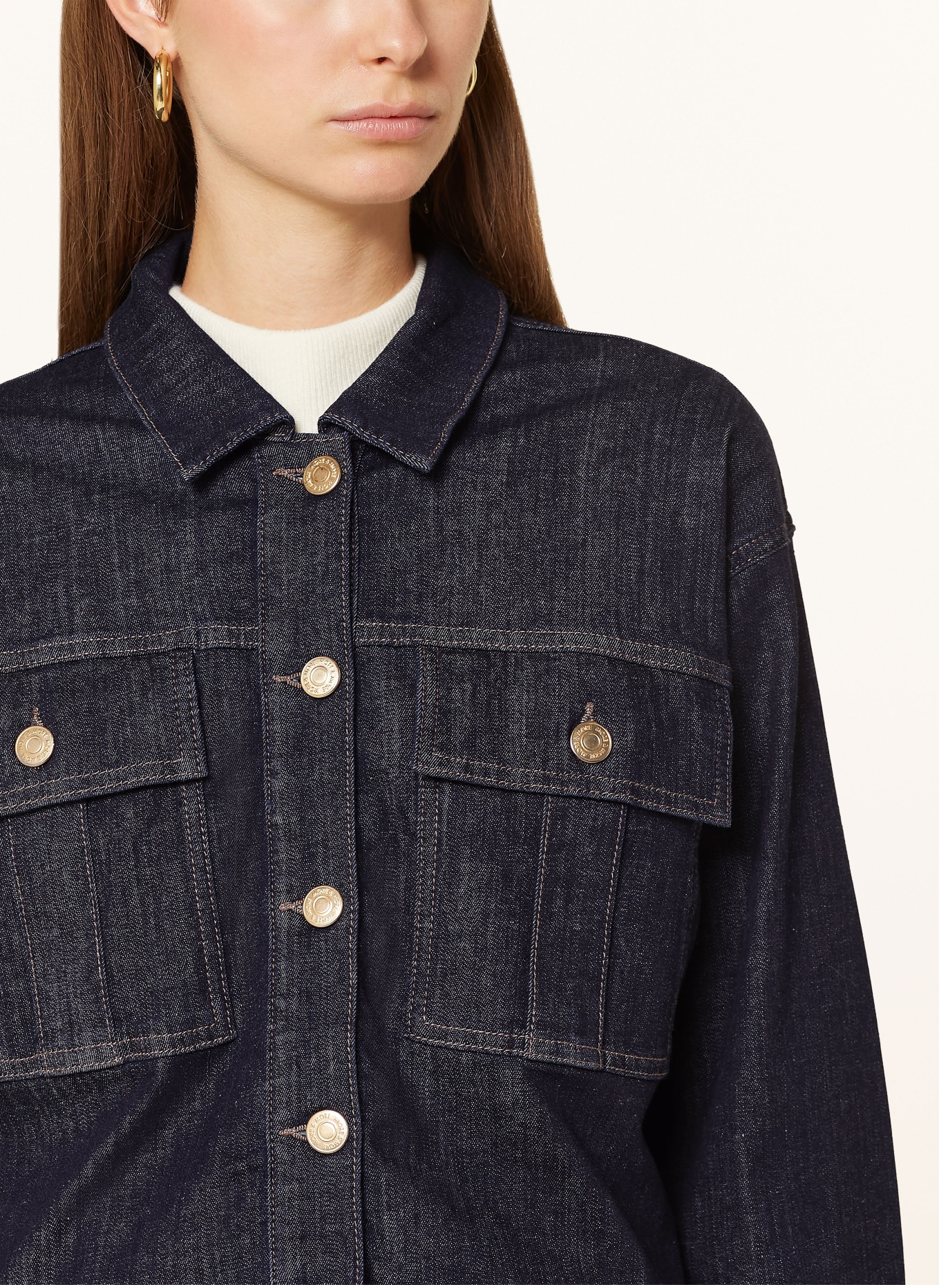 MORE & MORE Jeansjacke in 0963 dark blue denim