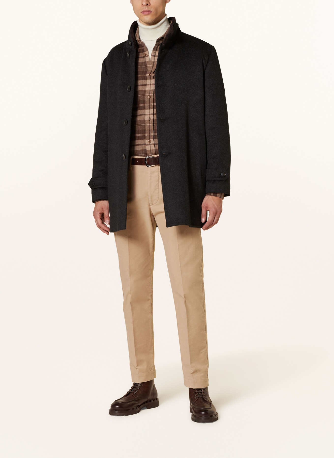 manzoni 24 Wollmantel: DUNKELGRAU