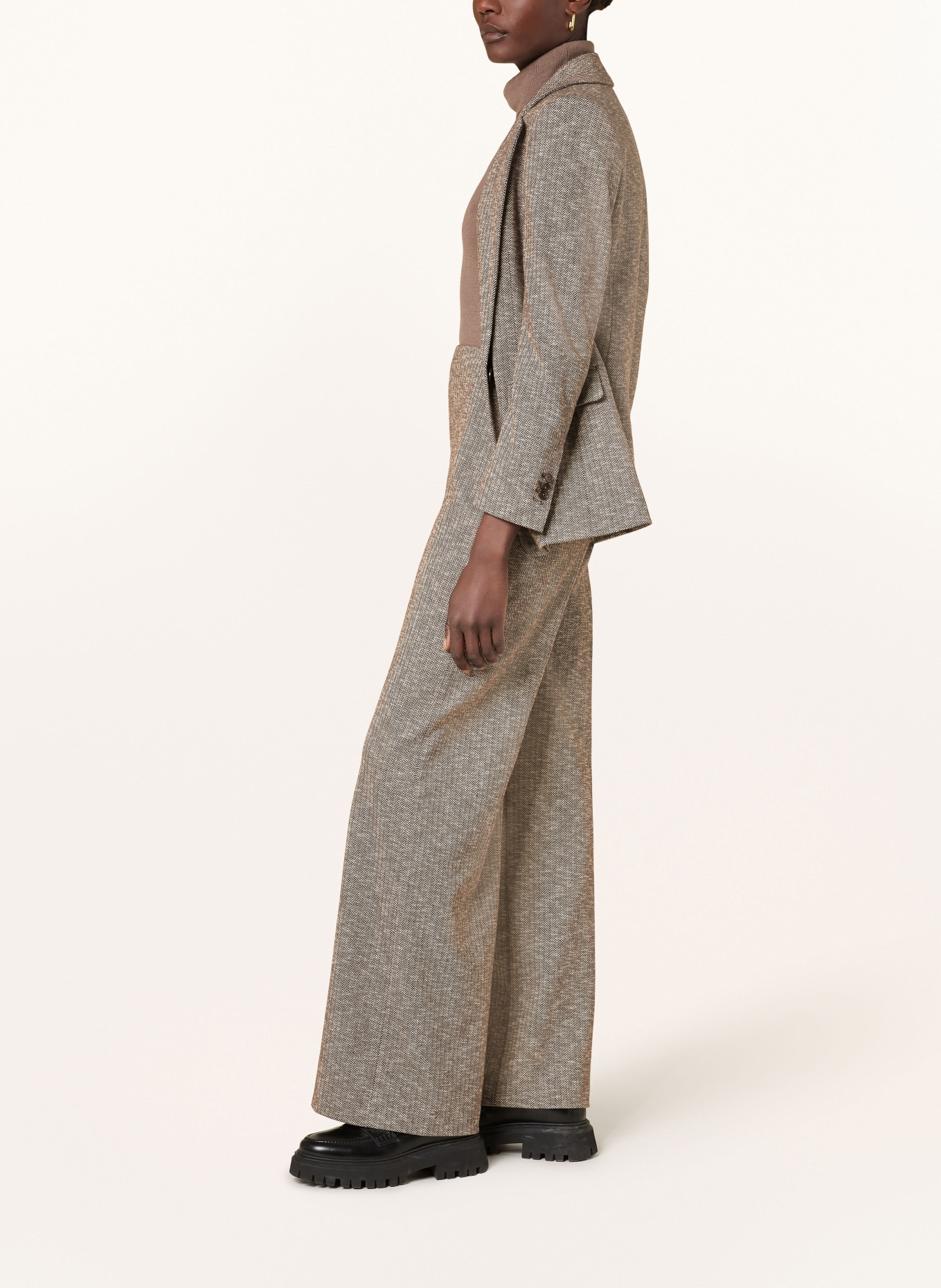 DRYKORN Wide leg trousers BEFORE, Color: LIGHT BROWN/ CREAM (Image 4)