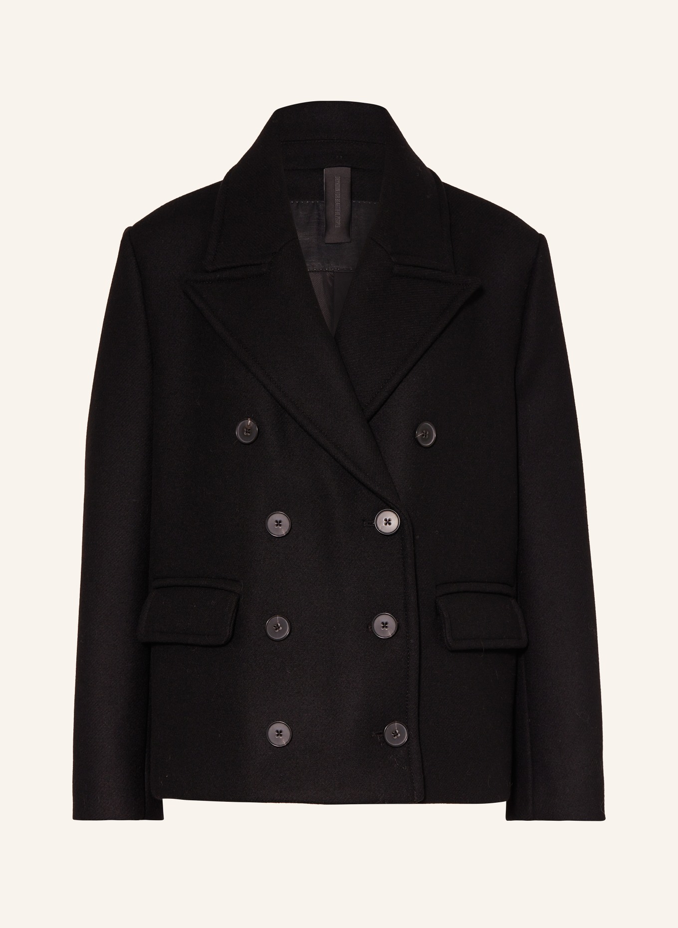DRYKORN Pea coat ORDBURGH: BLACK