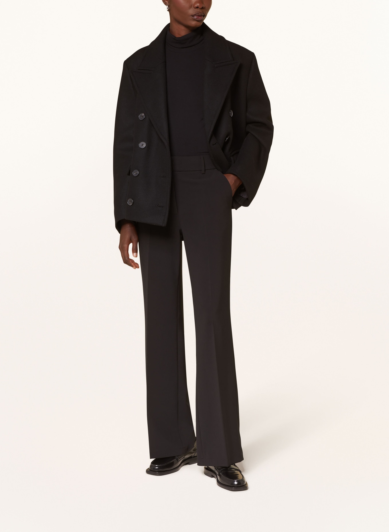 DRYKORN Pea coat ORDBURGH: BLACK