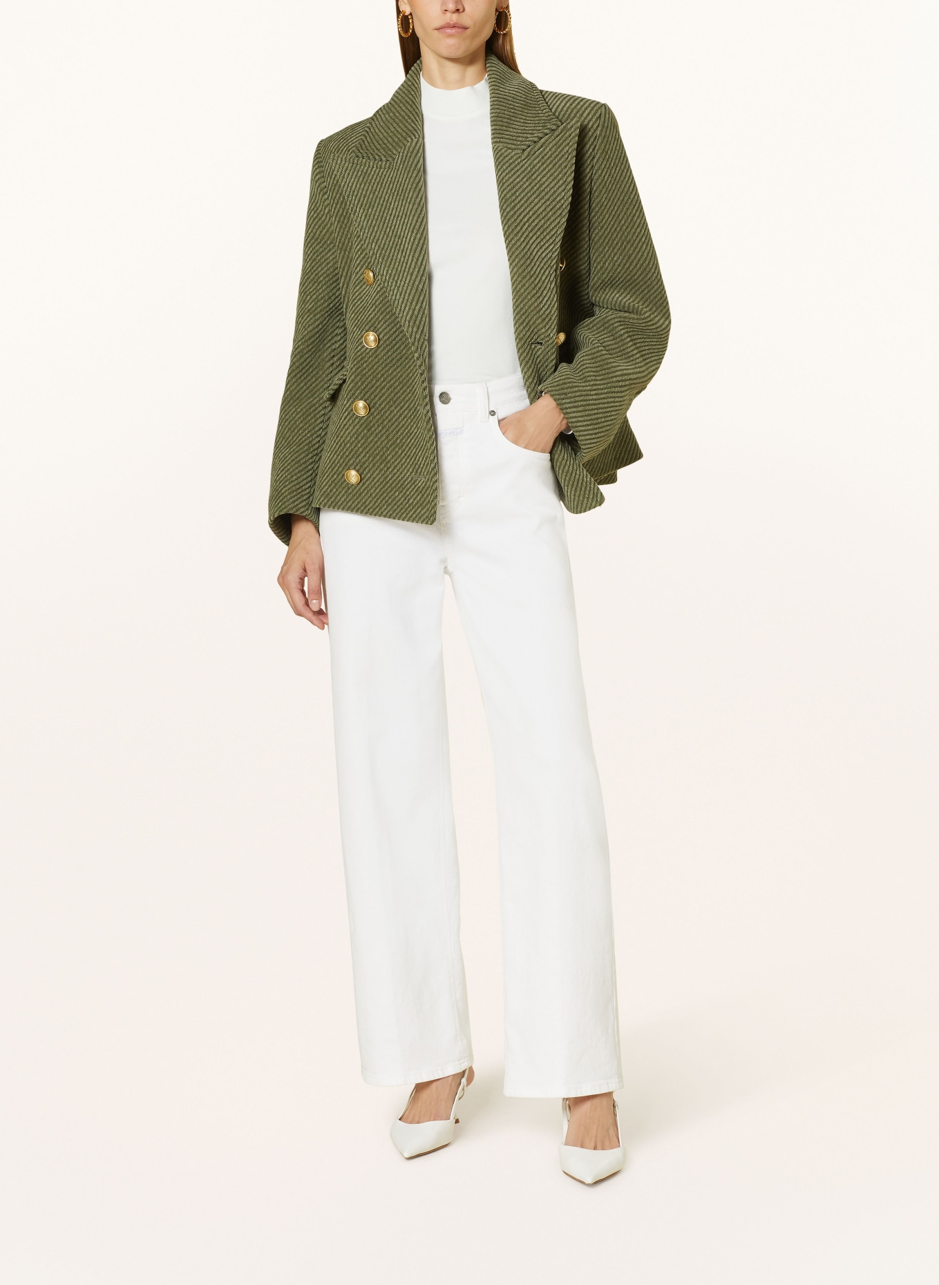 DRYKORN Tweed-Blazer ORDBURGH: GRÜN