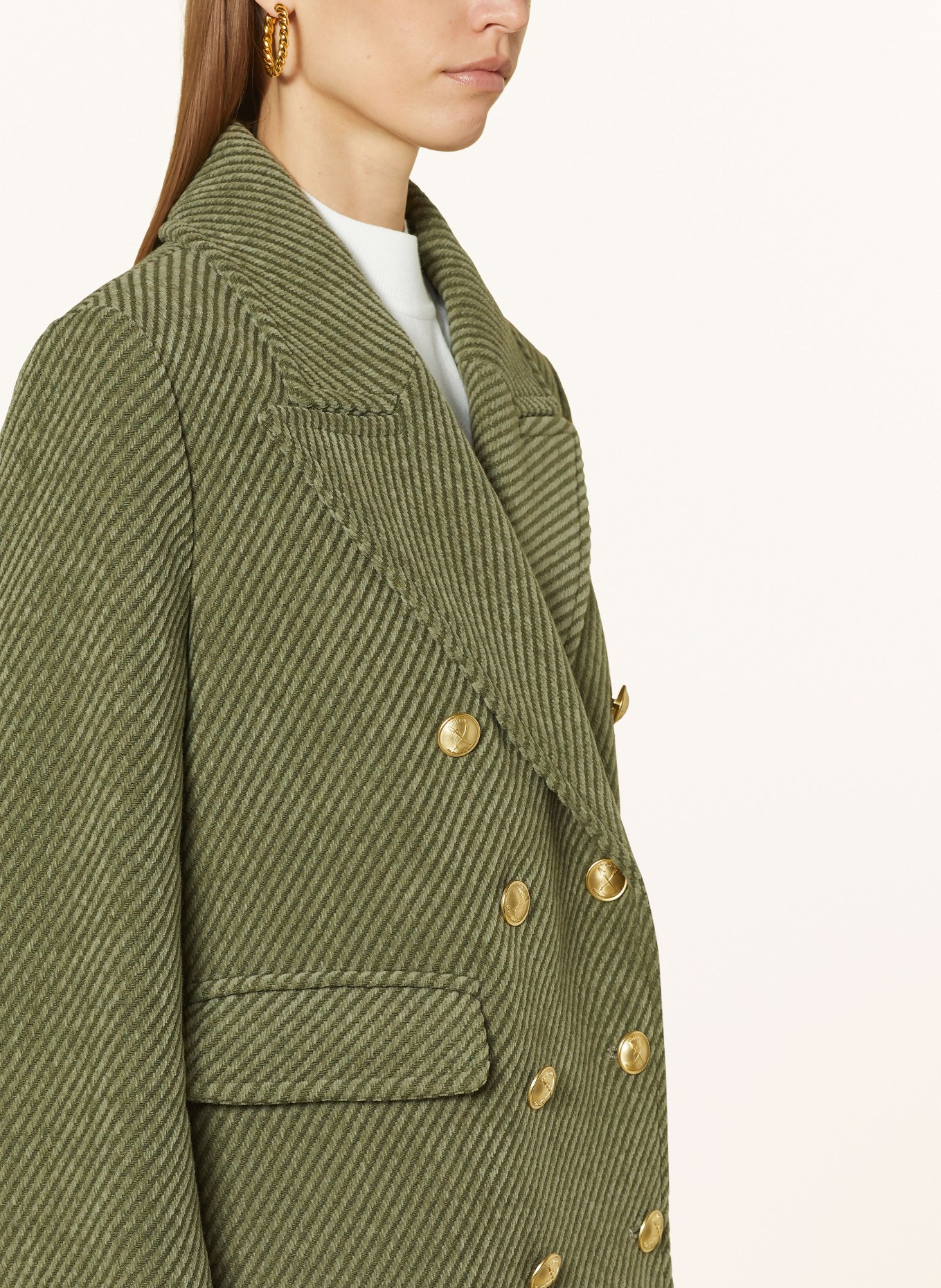 DRYKORN Tweed-Blazer ORDBURGH: GRÜN