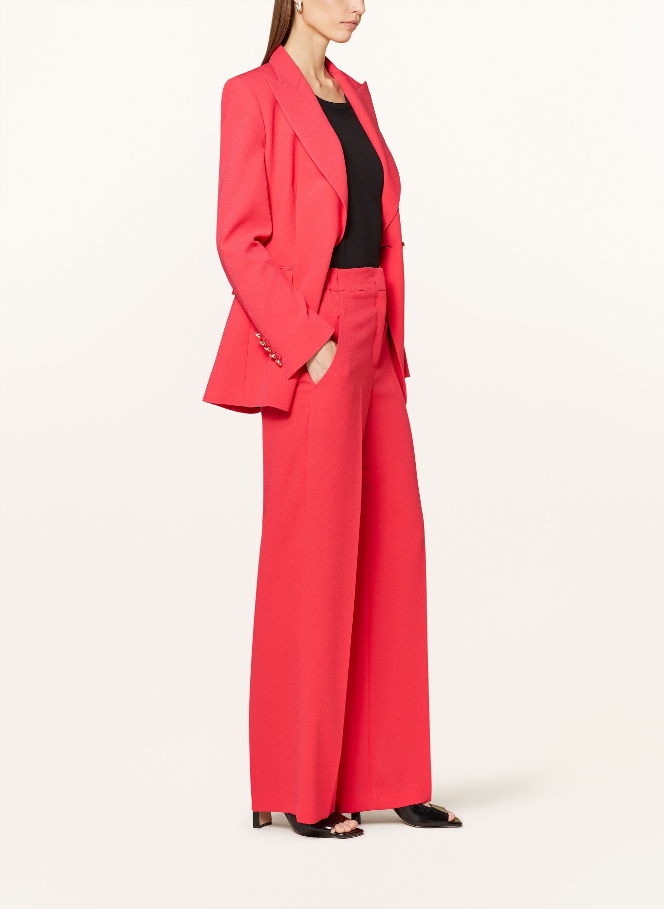 SLY 010 Wide leg trousers IKZA, Color: NEON RED (Image 4)