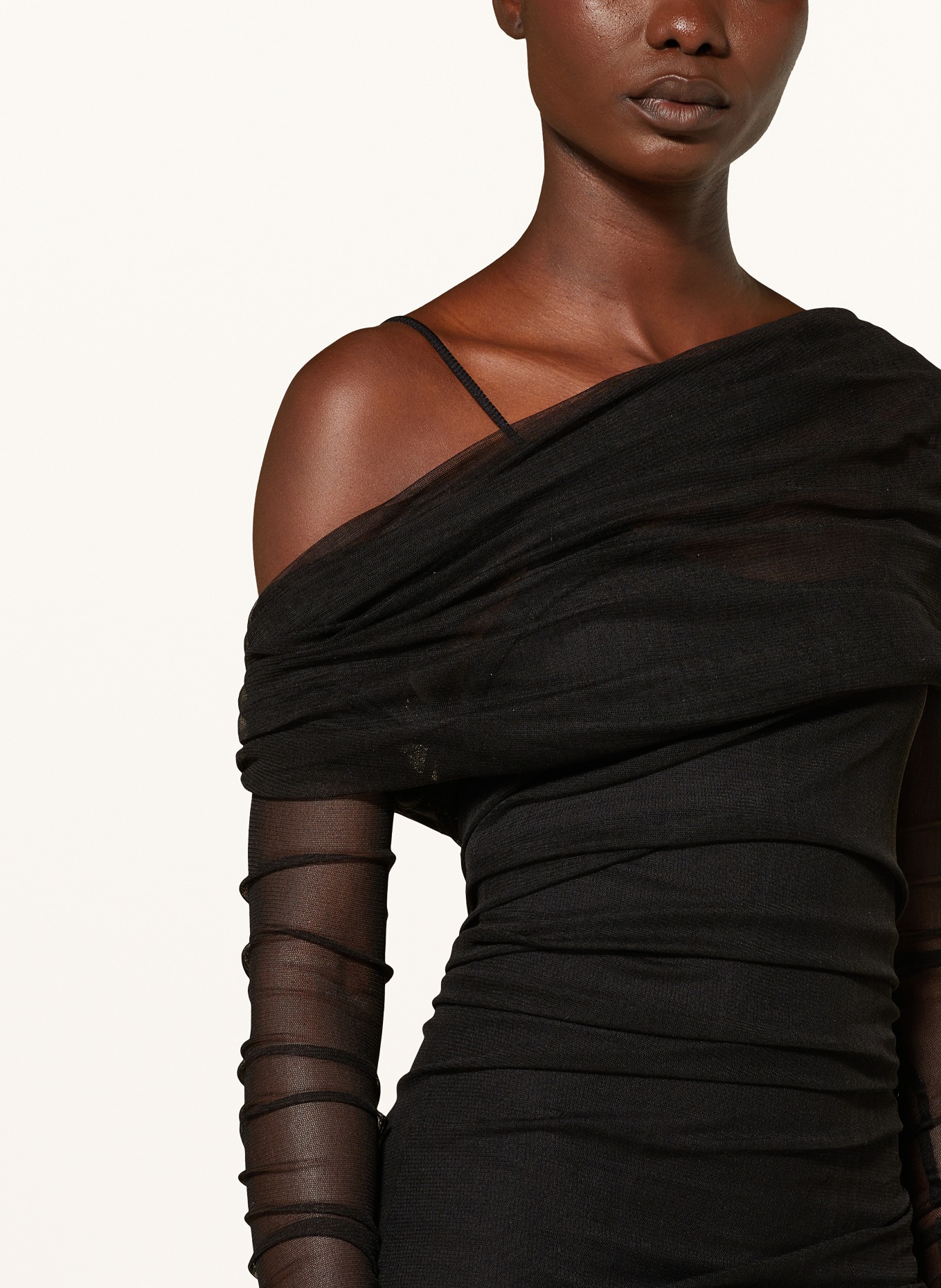 CHRISTOPHER ESBER Mesh-Kleid VEILED aus Seide: SCHWARZ