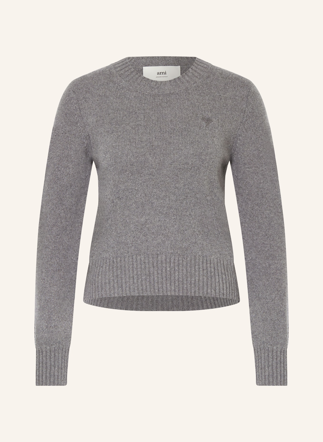 AMI PARIS Cashmere-Pullover, Farbe: GRAU (Bild 1)