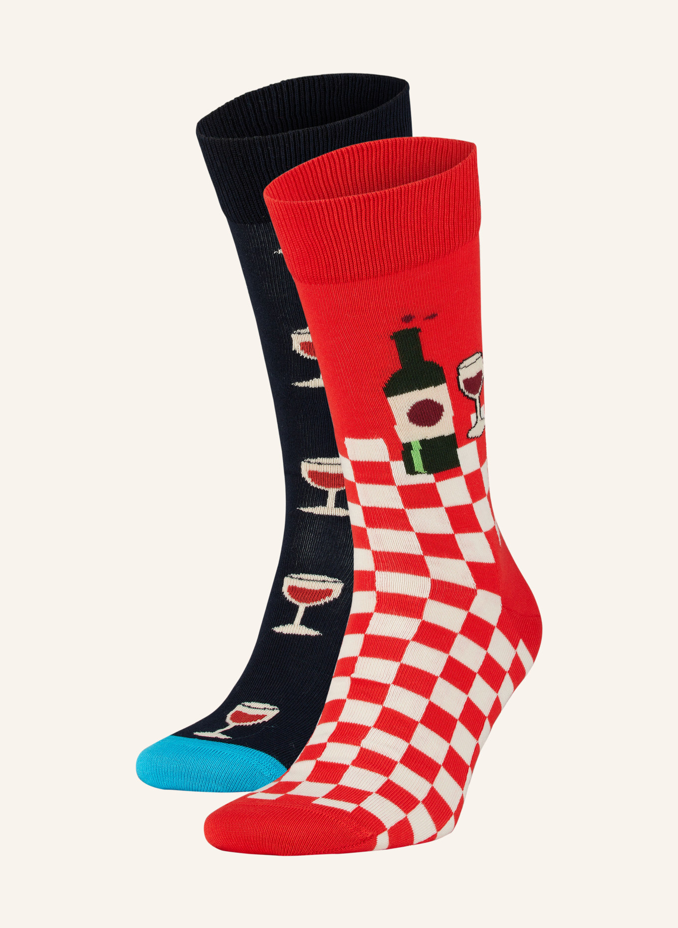 Happy Socks Ponožky WINE, 2 páry v dárkovém balení: 6300 BLUE