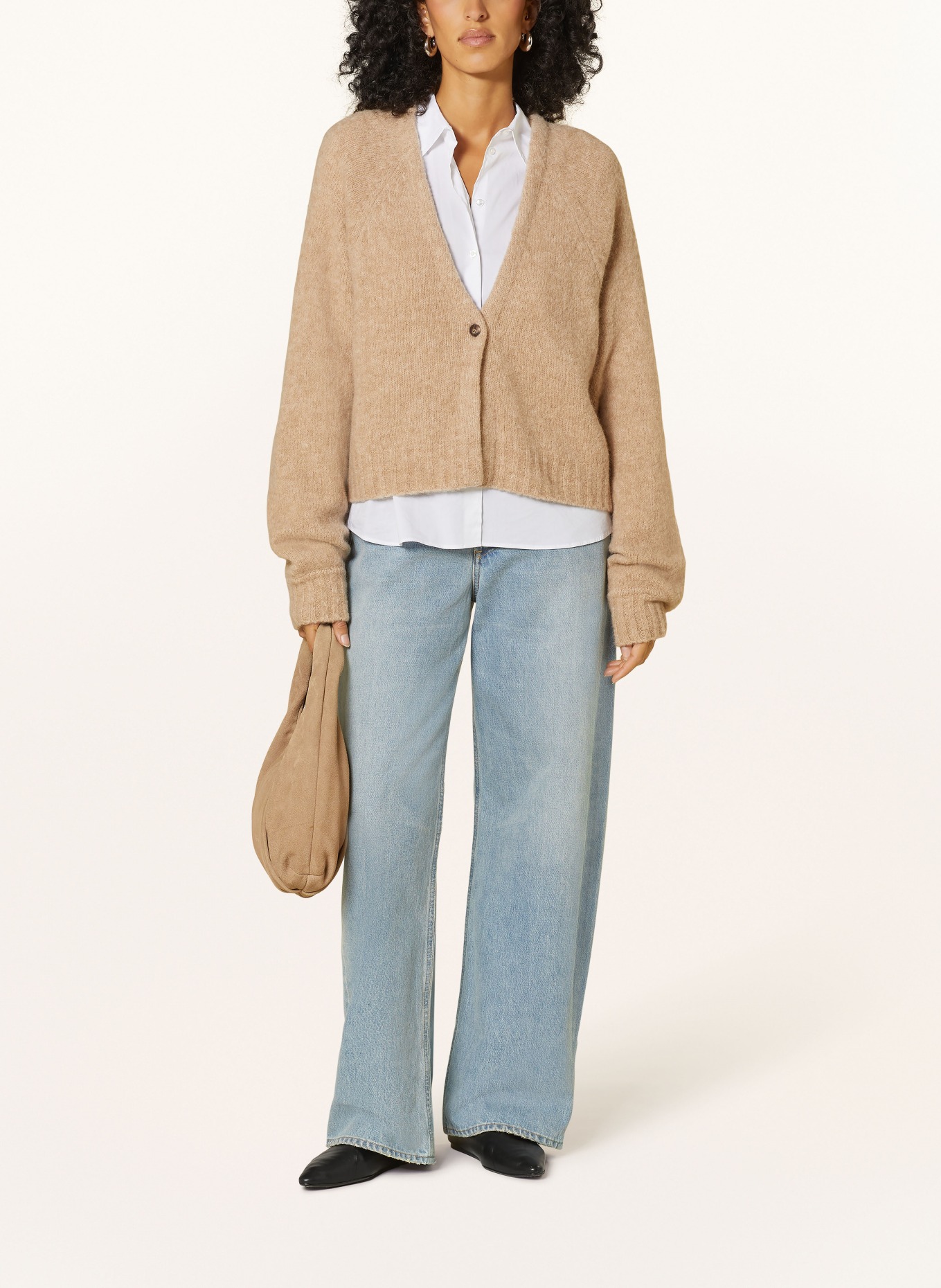 Camel hair cardigan shop