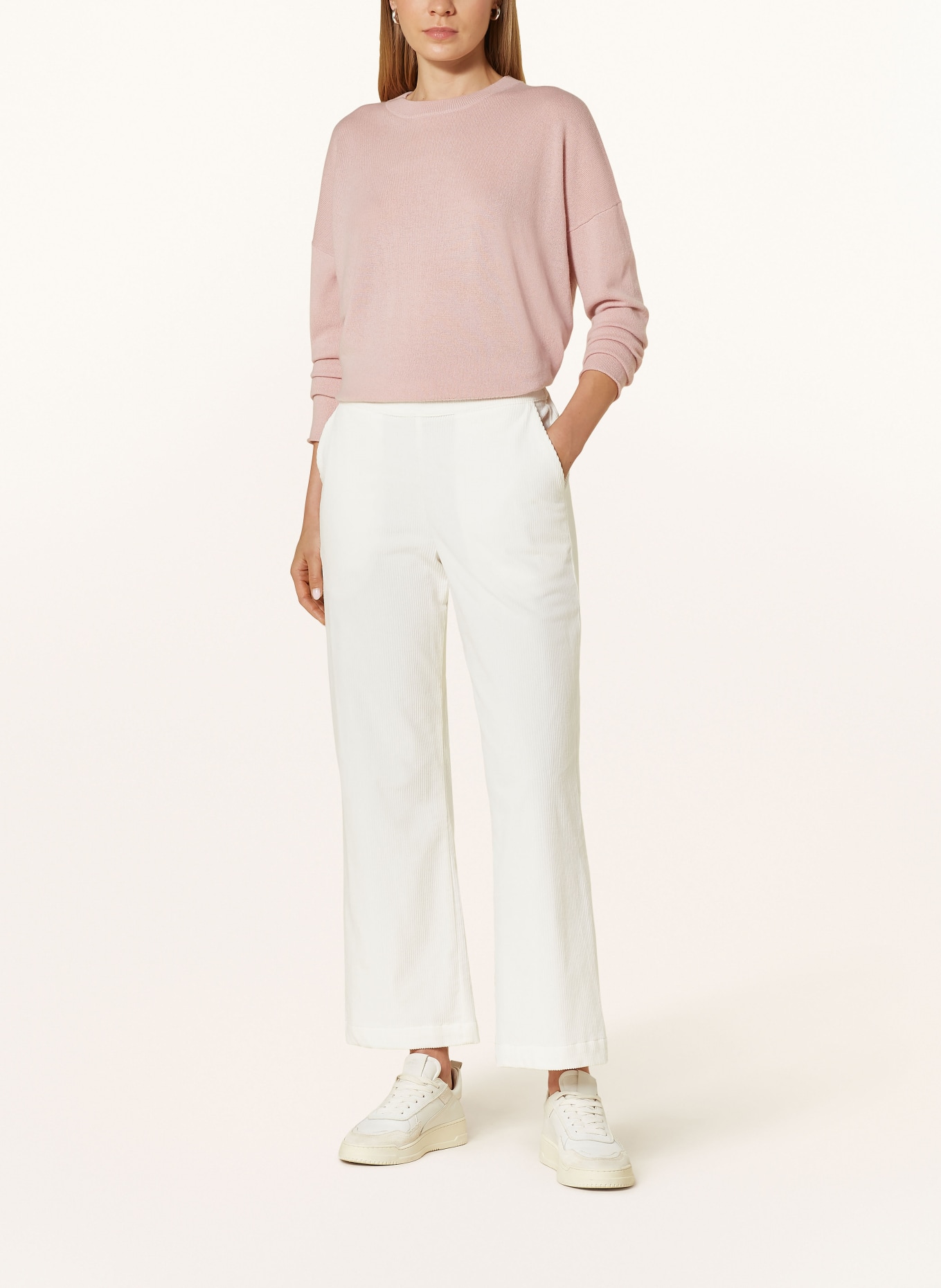 rossana diva Corduroy trousers, Color: WHITE (Image 2)