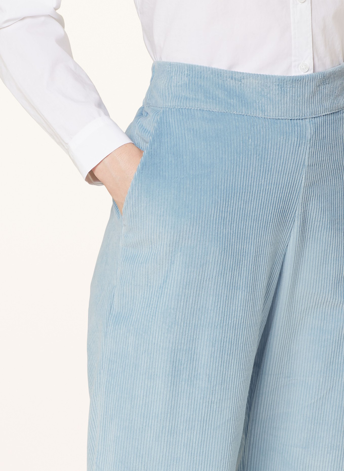 rossana diva Corduroy trousers, Color: LIGHT BLUE (Image 5)