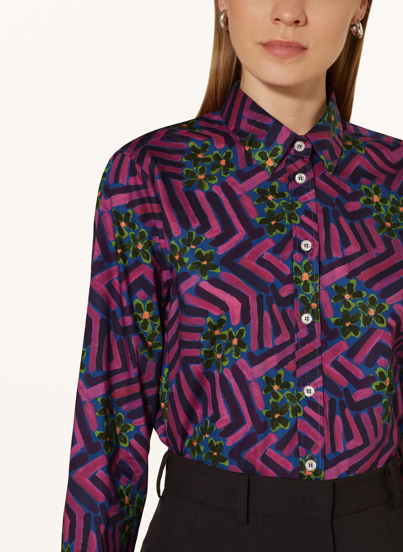 rossana diva Hemdbluse: DUNKELLILA / PINK / GRÜN