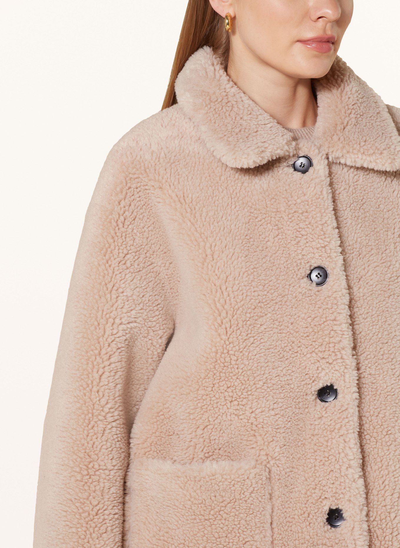 Wool Jacket Teddy Reversible Coat REPEAT Reversible Teddy Jacket - Main Image