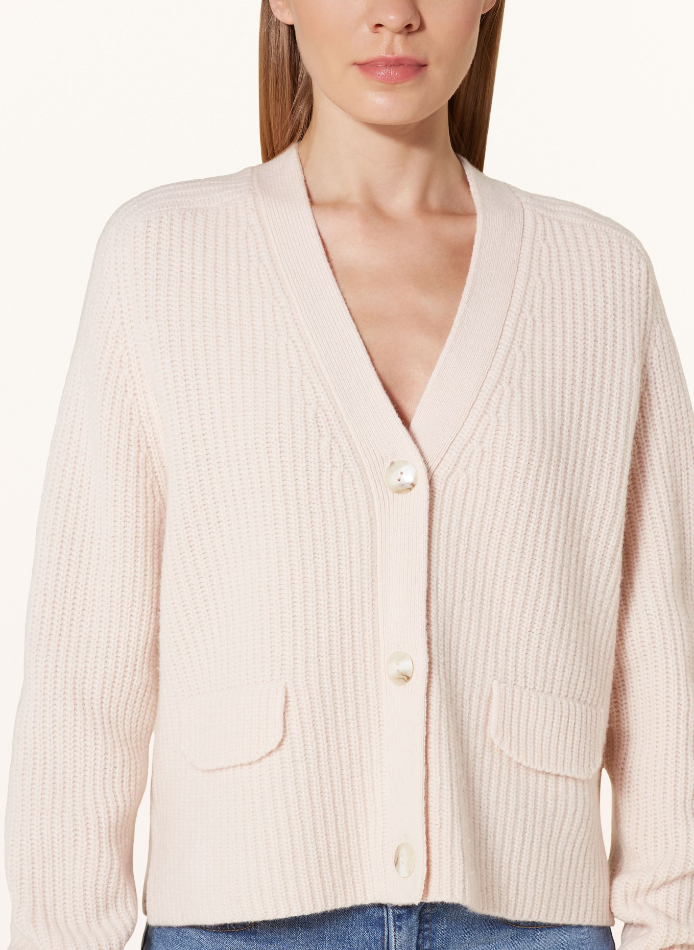 REPEAT Cardigan in merino wool, Color: NUDE (Image 4)