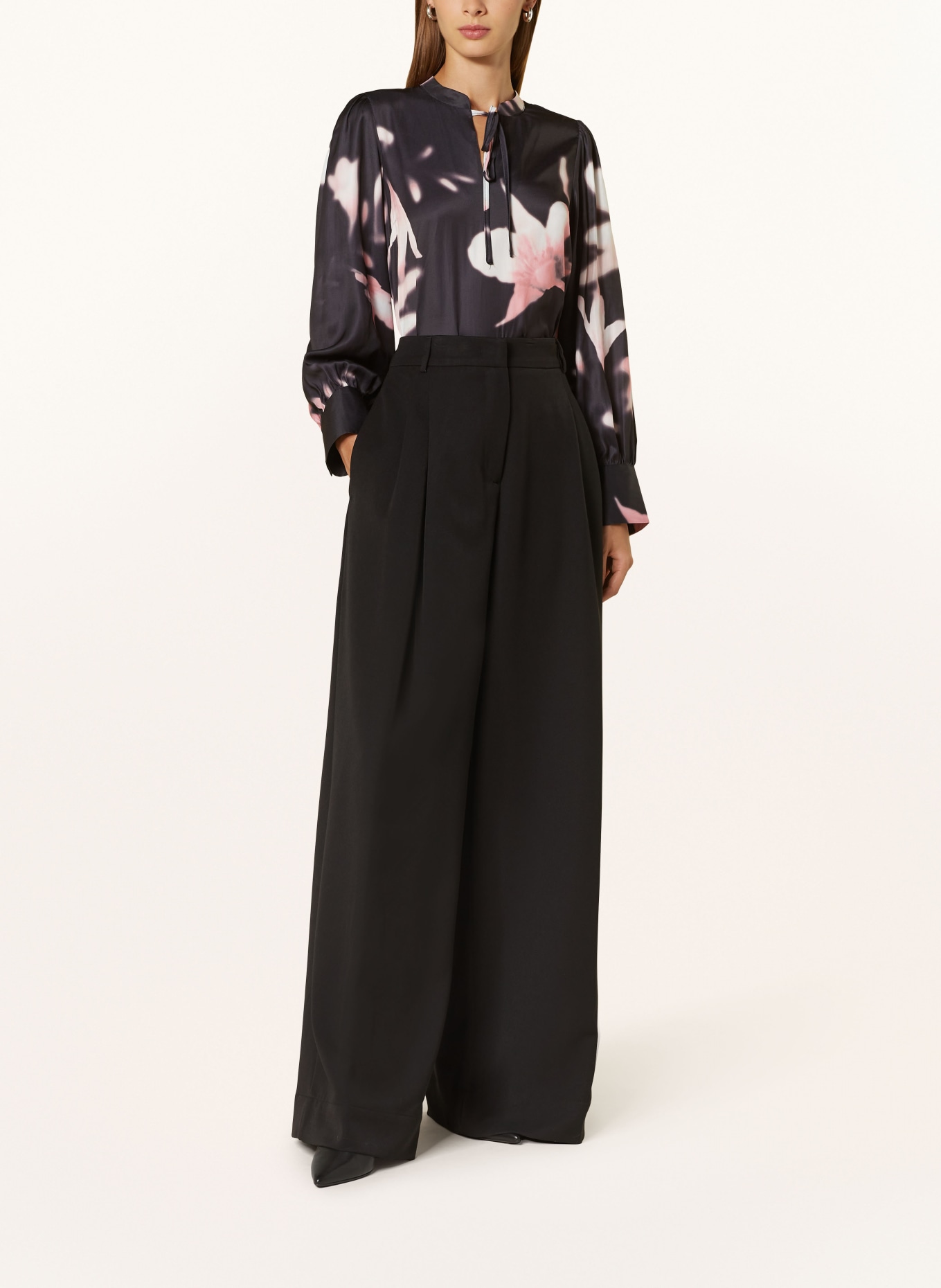 LIU JO Wide leg trousers: BLACK