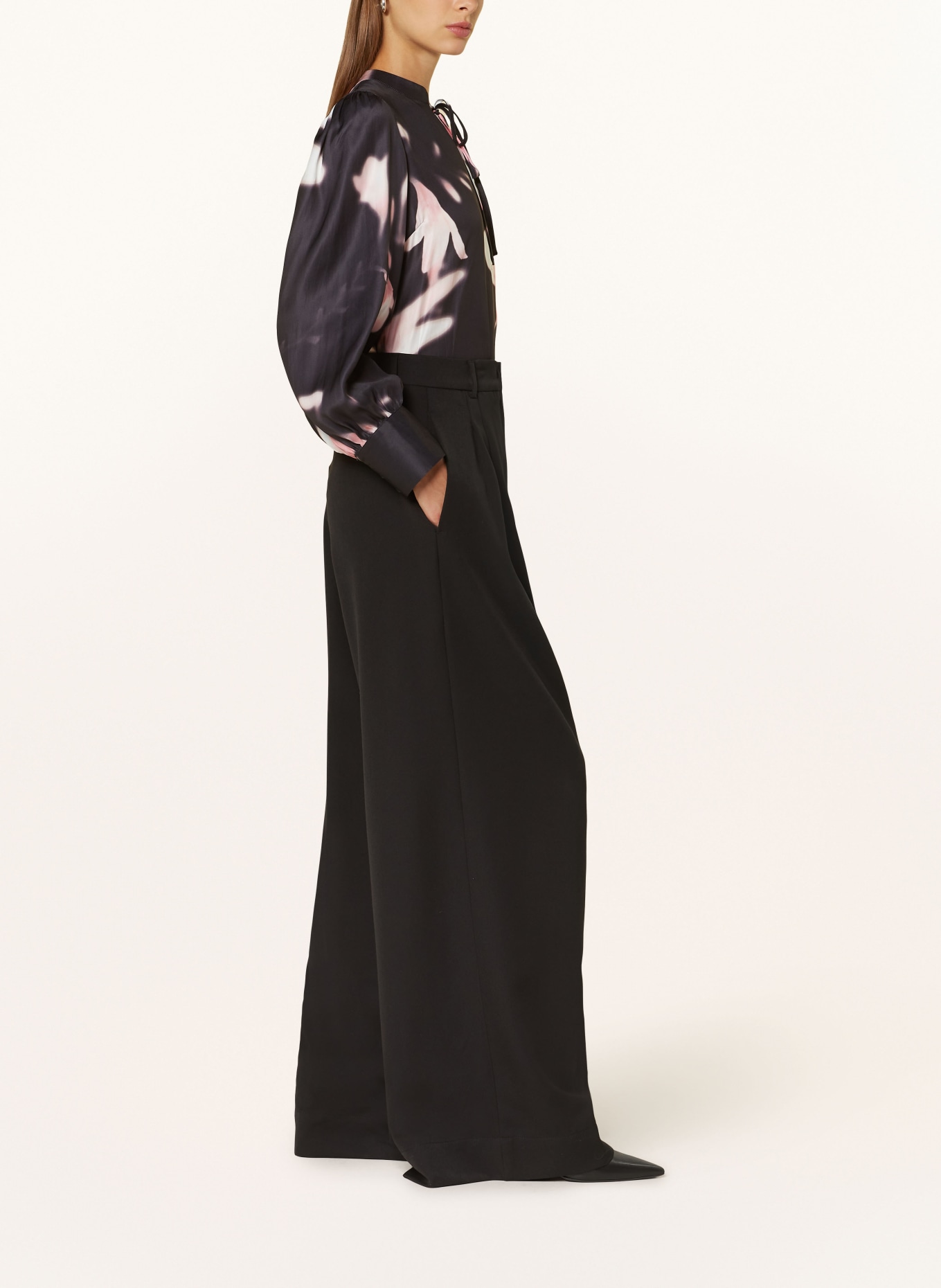 LIU JO Wide leg trousers: BLACK