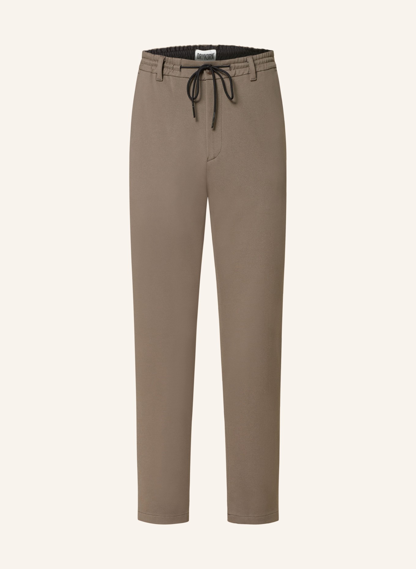 DRYKORN Jersey broek DEGER in joggingstijl Slim Fit: KAKI