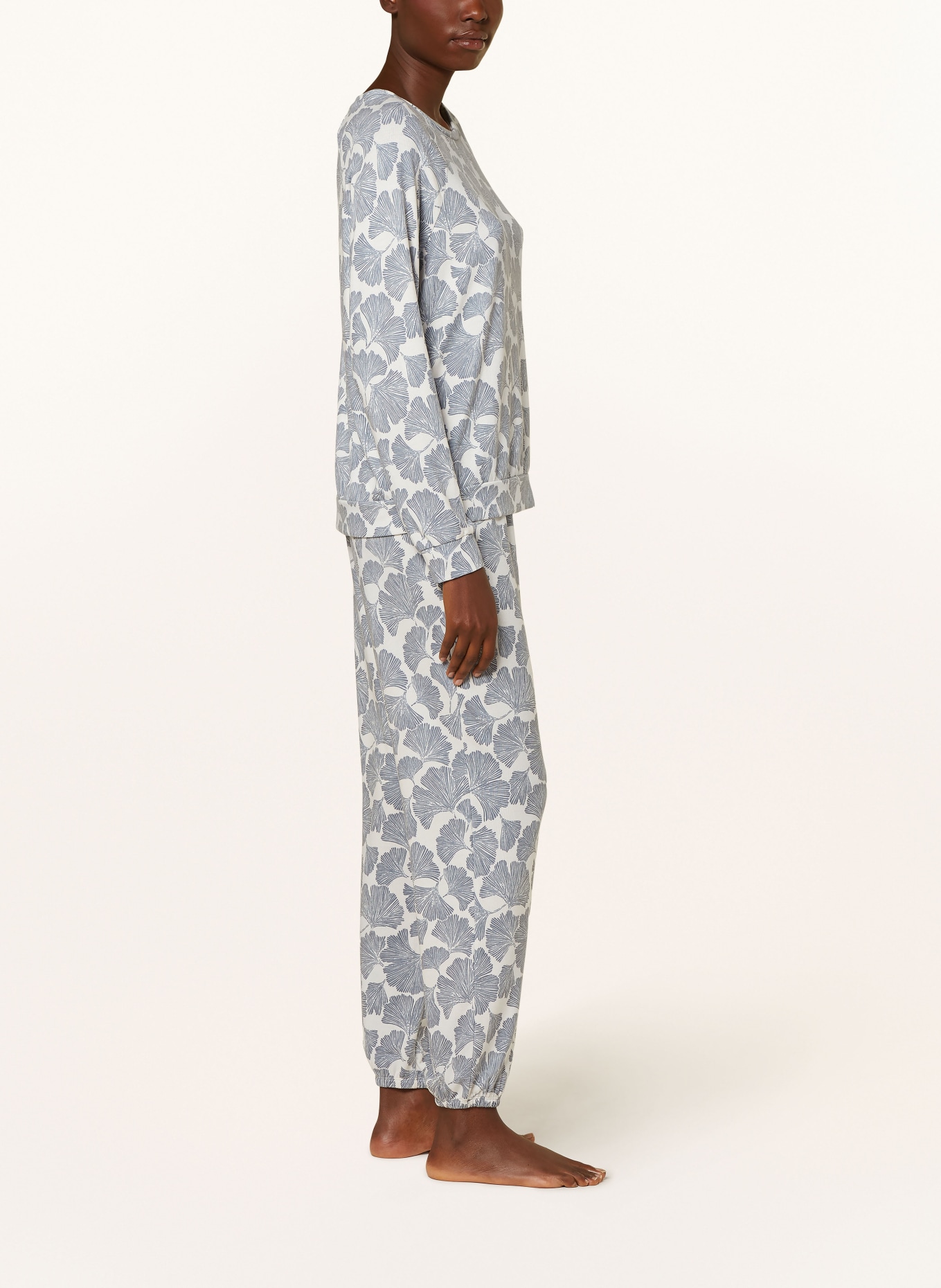 Juvia Schlafhose: BLAUGRAU / ECRU