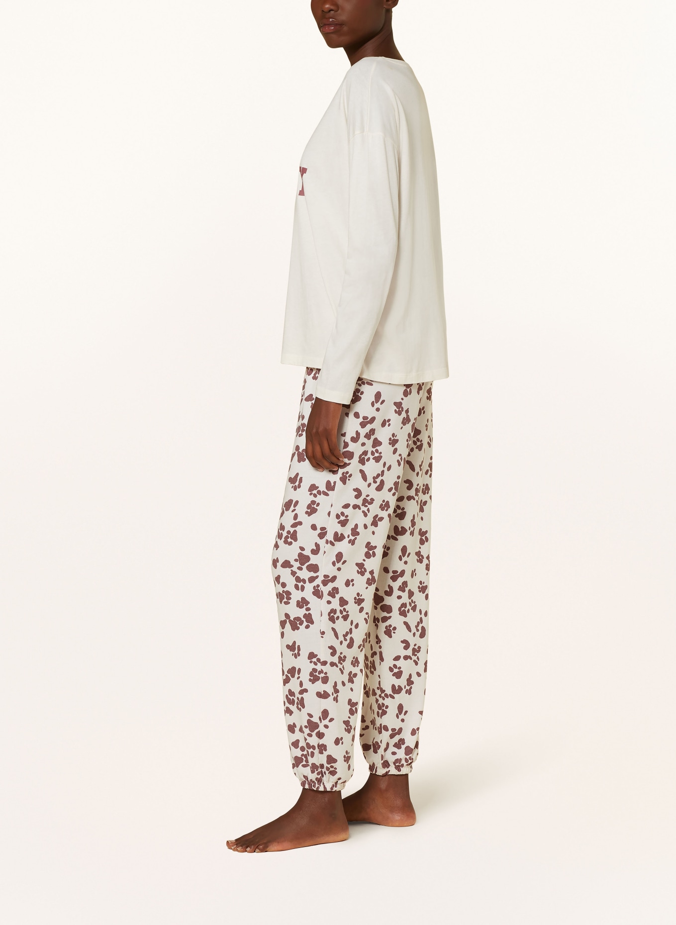 Juvia Pajama pants, Color: CREAM/ DUSKY PINK (Image 4)