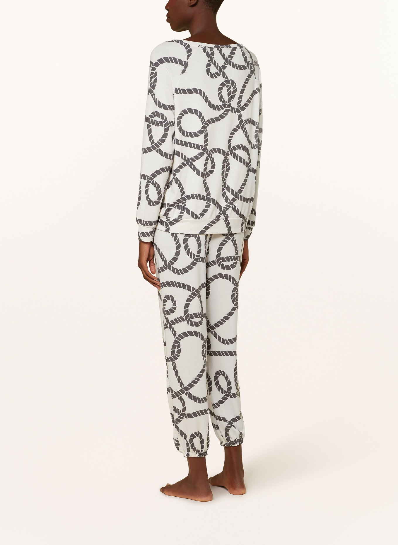 Juvia Pajama shirt: ECRU/ DARK GRAY