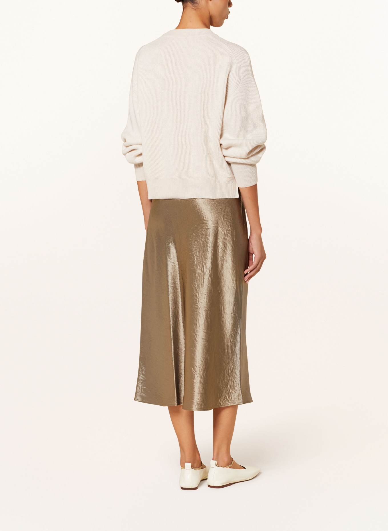 Max Mara LEISURE Satin skirt ALESSIO, Color: TAUPE (Image 3)