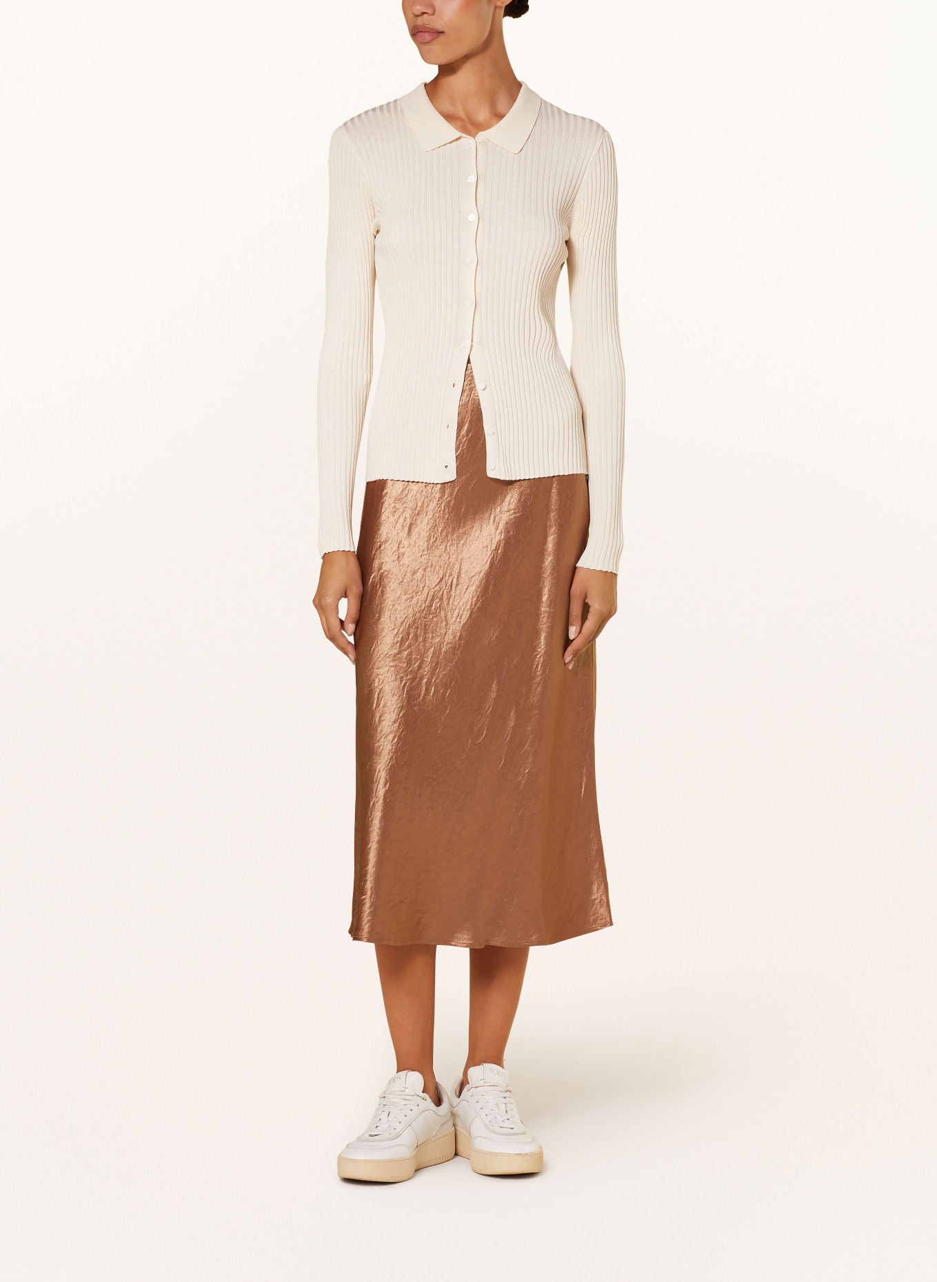 Max Mara LEISURE Satin skirt ALESSIO, Color: BROWN (Image 2)