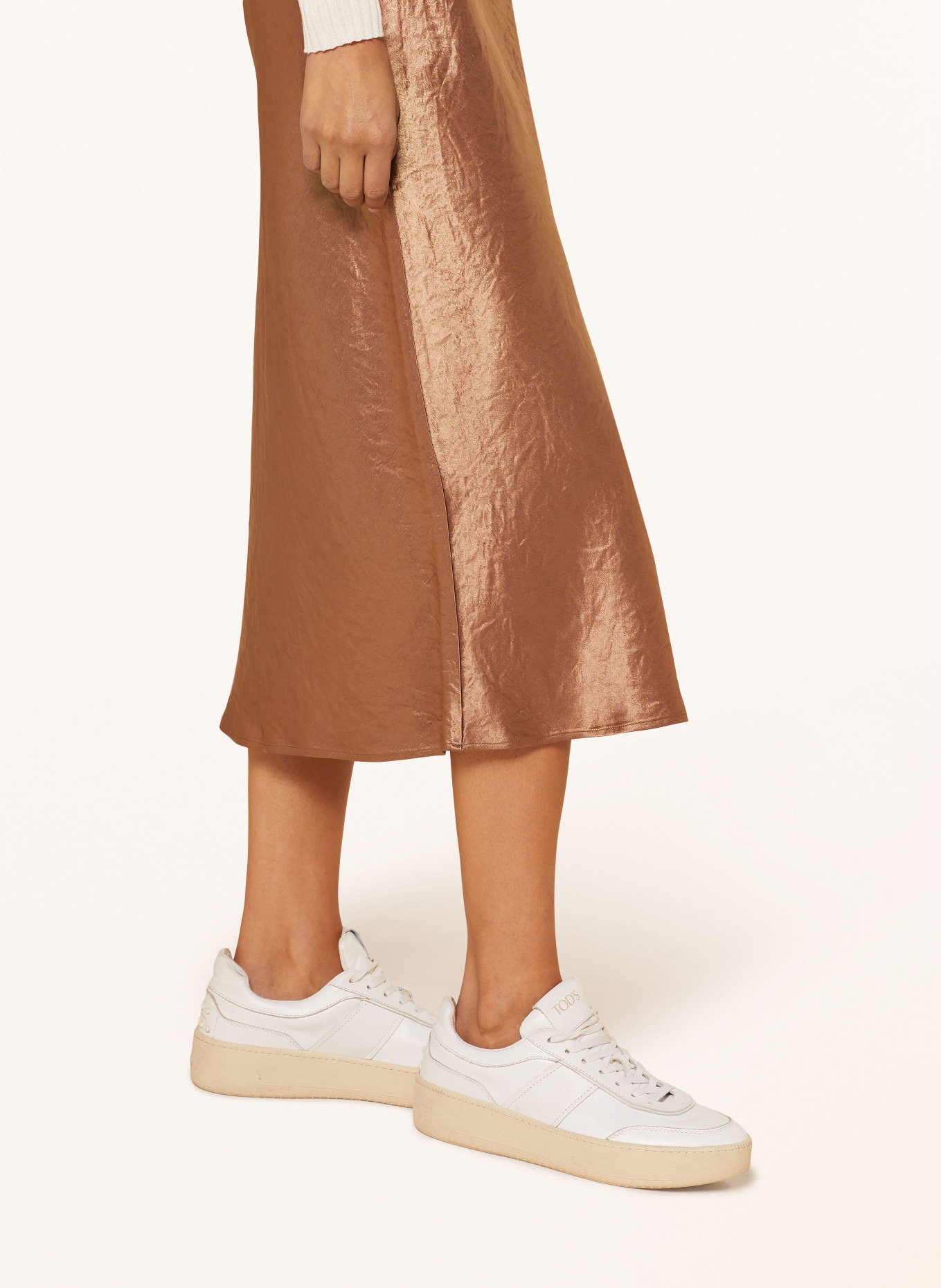 Max Mara LEISURE Satin skirt ALESSIO, Color: BROWN (Image 4)