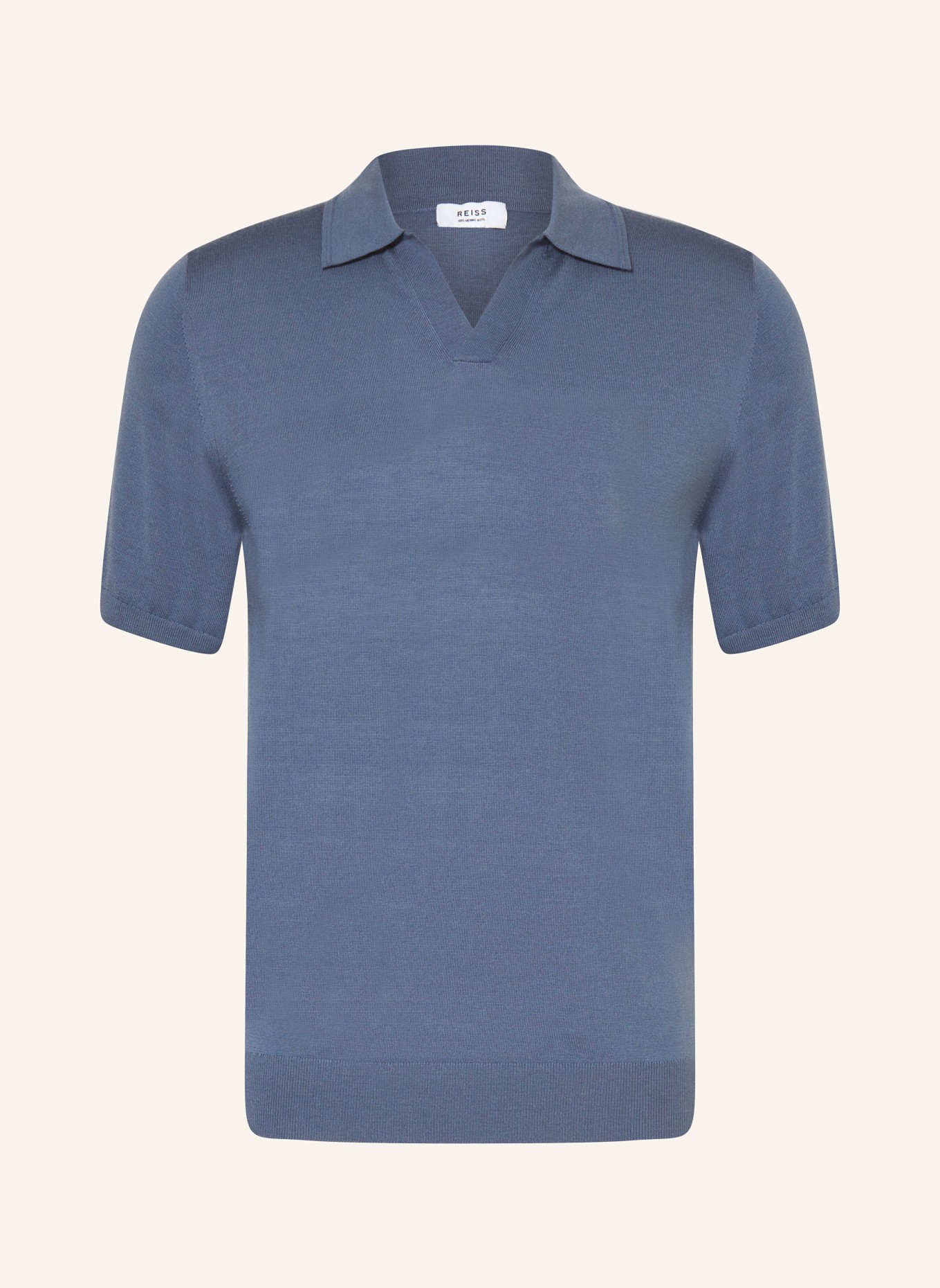 REISS Strick-Poloshirt DUCHIE, Farbe: BLAUGRAU (Bild 1)