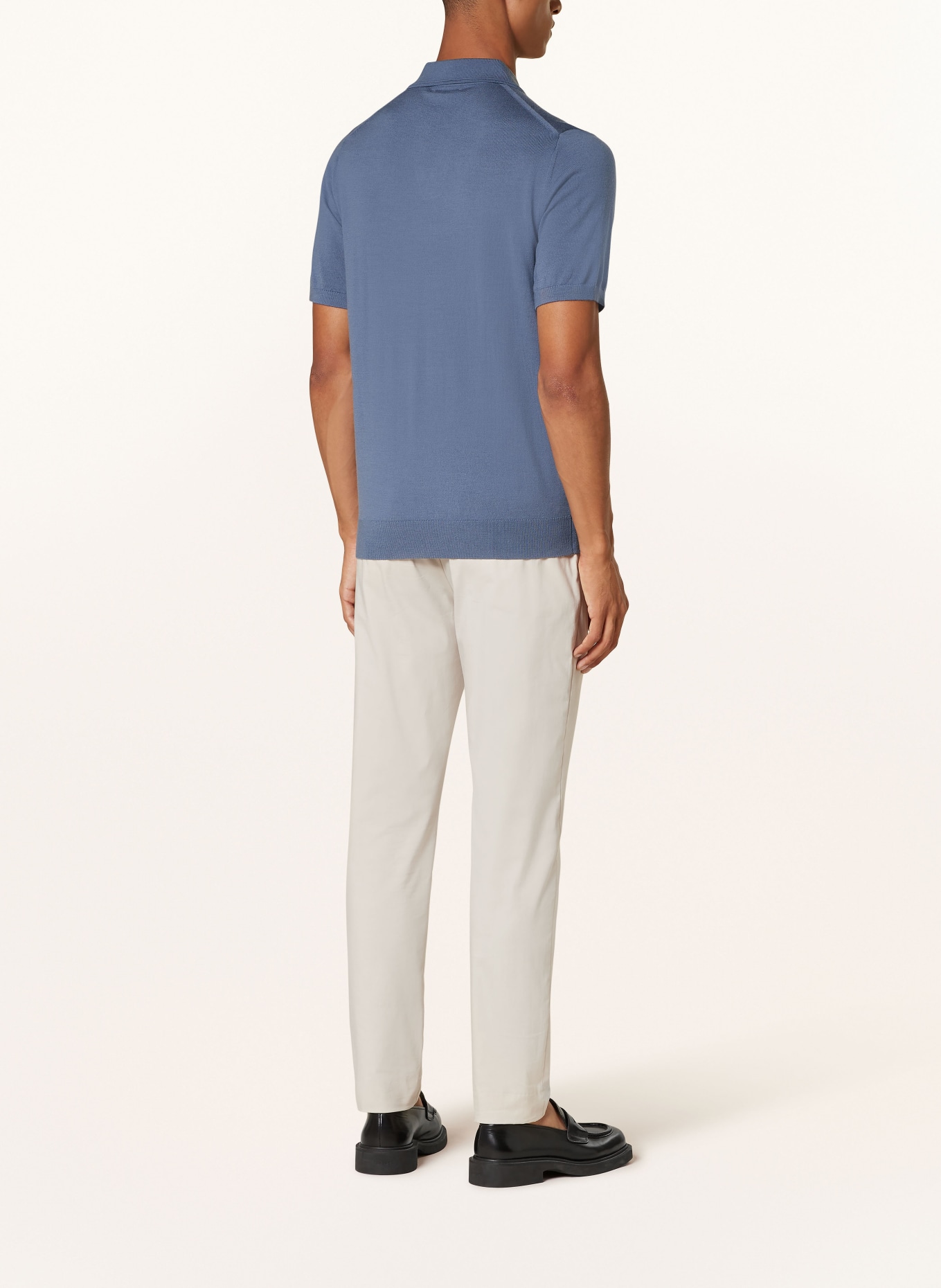 REISS Strick-Poloshirt DUCHIE, Farbe: BLAUGRAU (Bild 3)