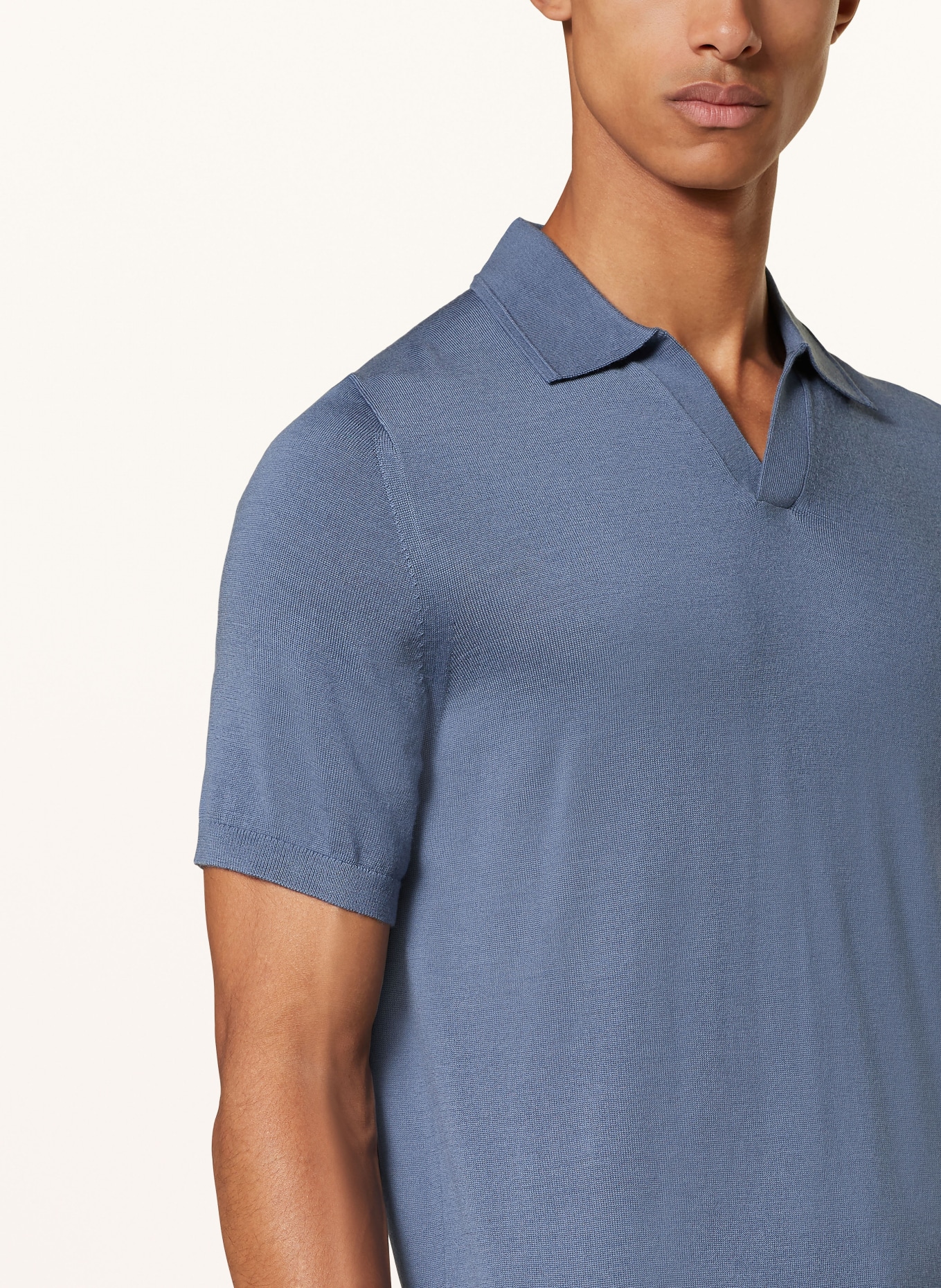 REISS Strick-Poloshirt DUCHIE, Farbe: BLAUGRAU (Bild 4)