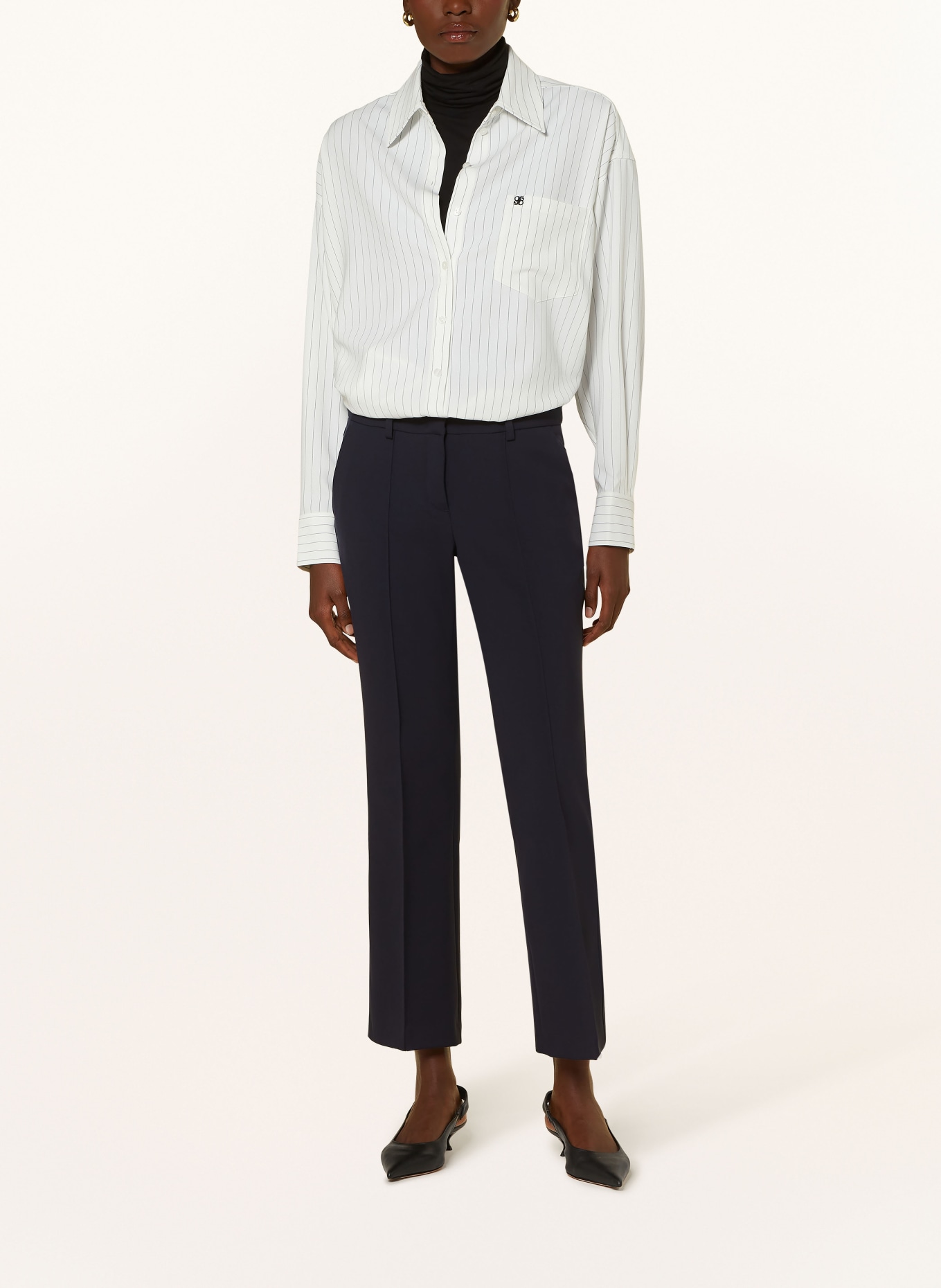 CAMBIO Bootcut-Hose FARAH: DUNKELBLAU