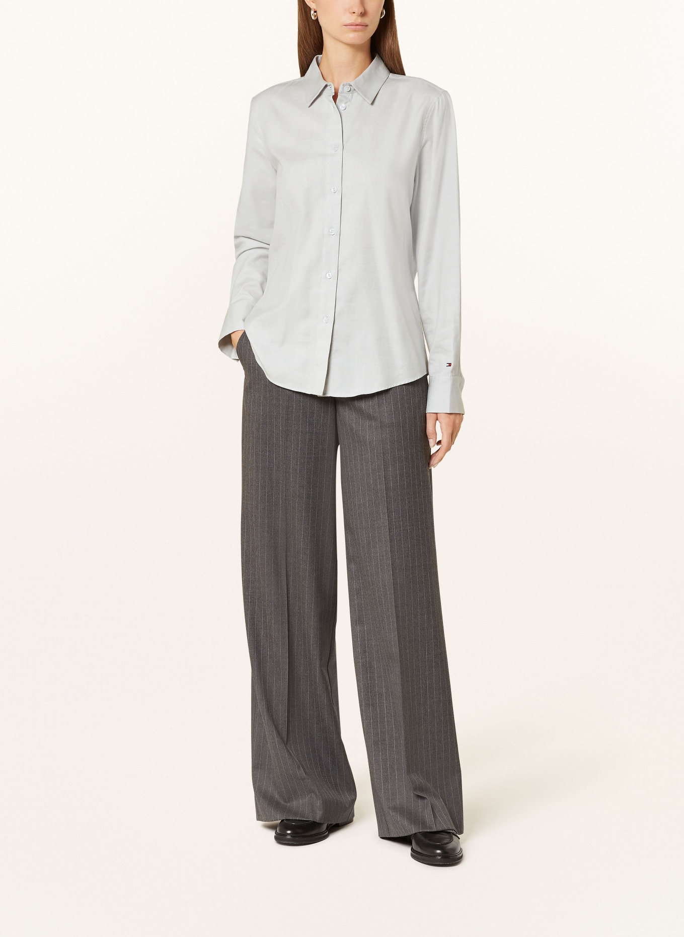 TOMMY HILFIGER Shirt blouse: LIGHT GRAY