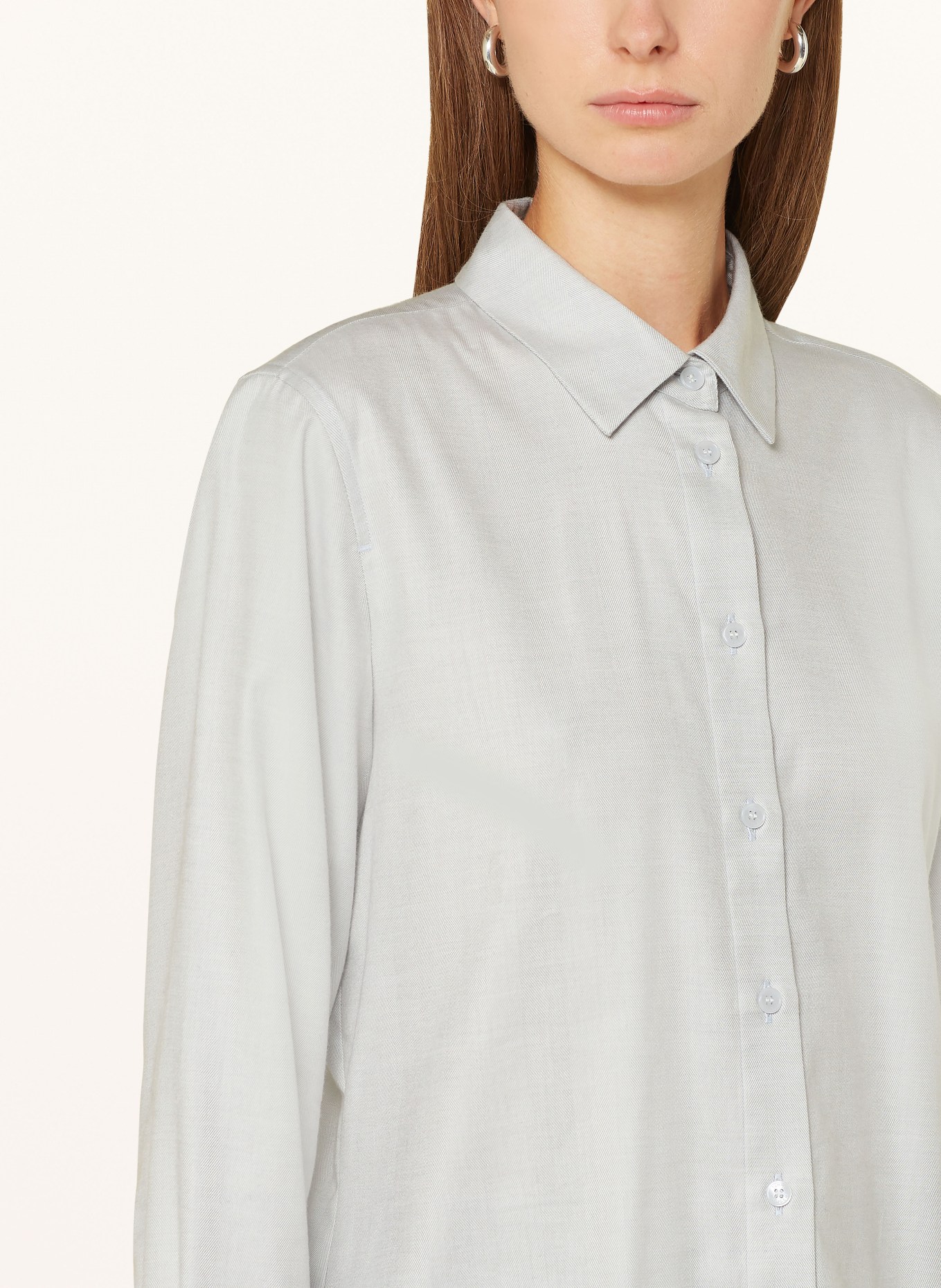 TOMMY HILFIGER Shirt blouse: LIGHT GRAY