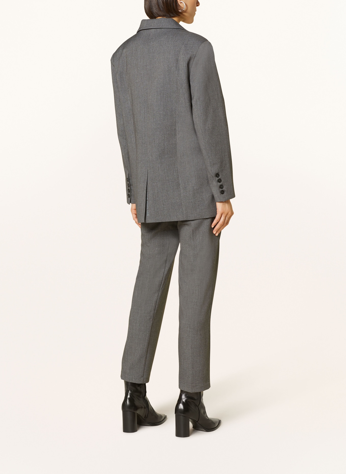 ELIAS RUMELIS pants asymmetric ERALARA in jogger style: GRAY