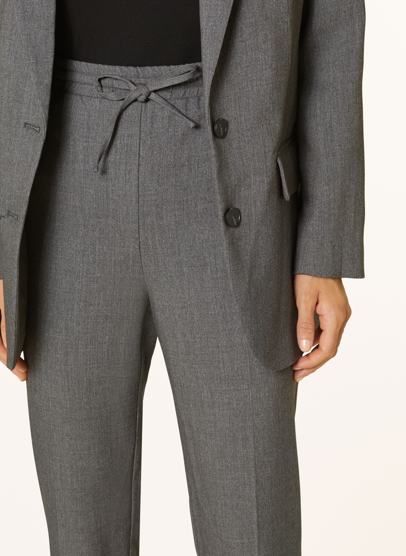 ELIAS RUMELIS pants asymmetric ERALARA in jogger style: GRAY