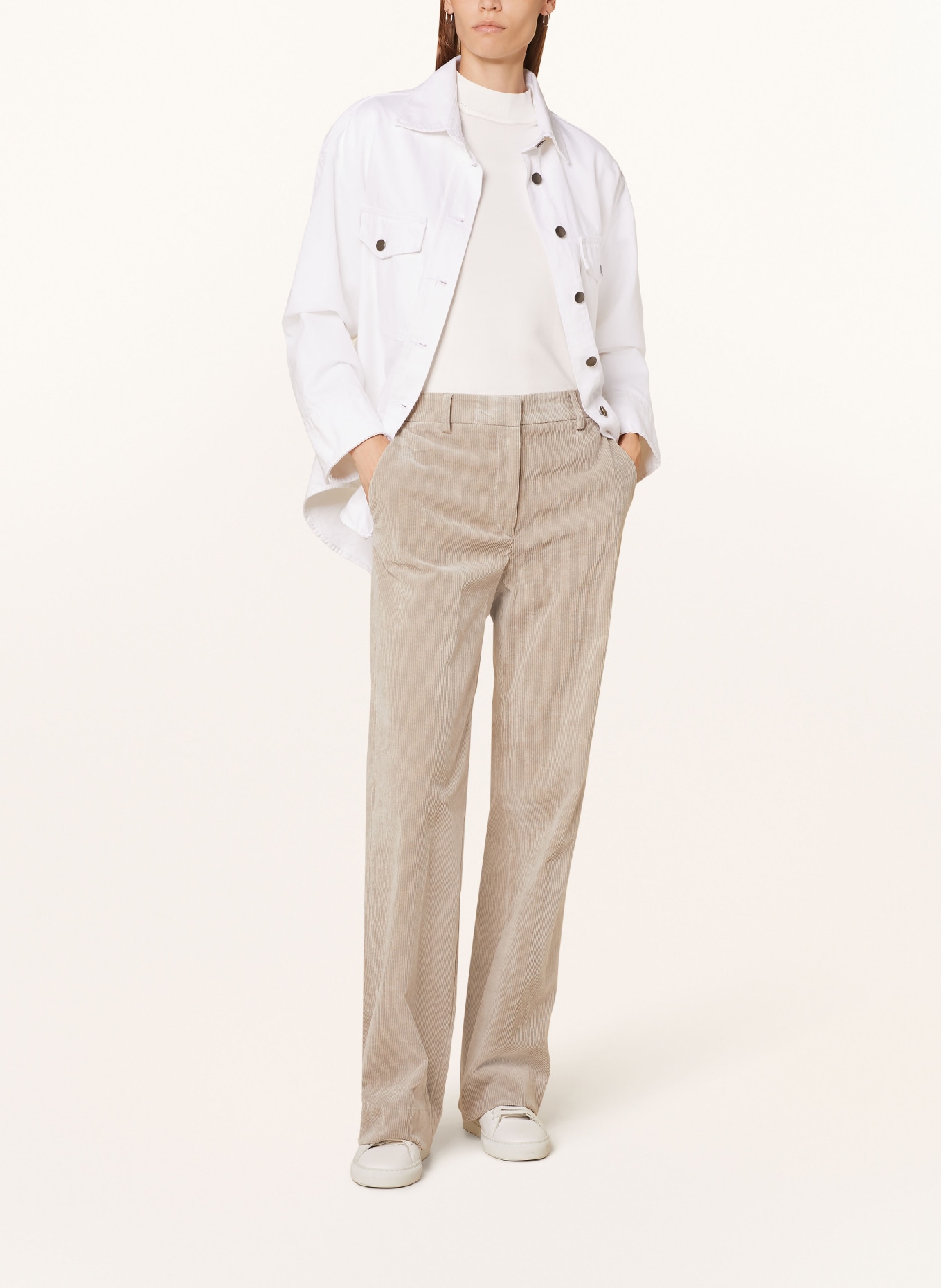 ANTONELLI firenze Corduroy trousers PRUNELLI, Color: TAUPE (Image 2)