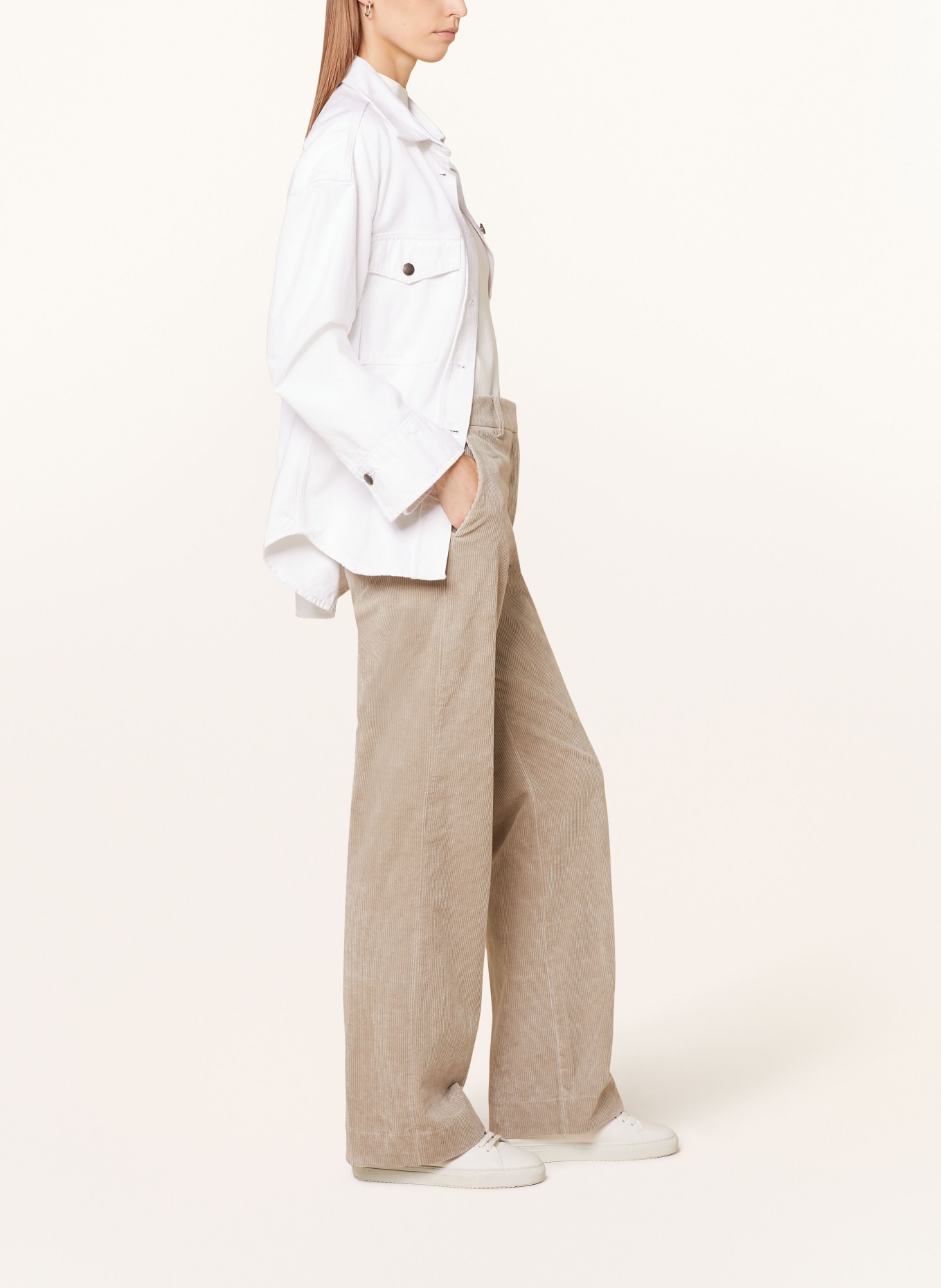 ANTONELLI firenze Corduroy trousers PRUNELLI, Color: TAUPE (Image 4)