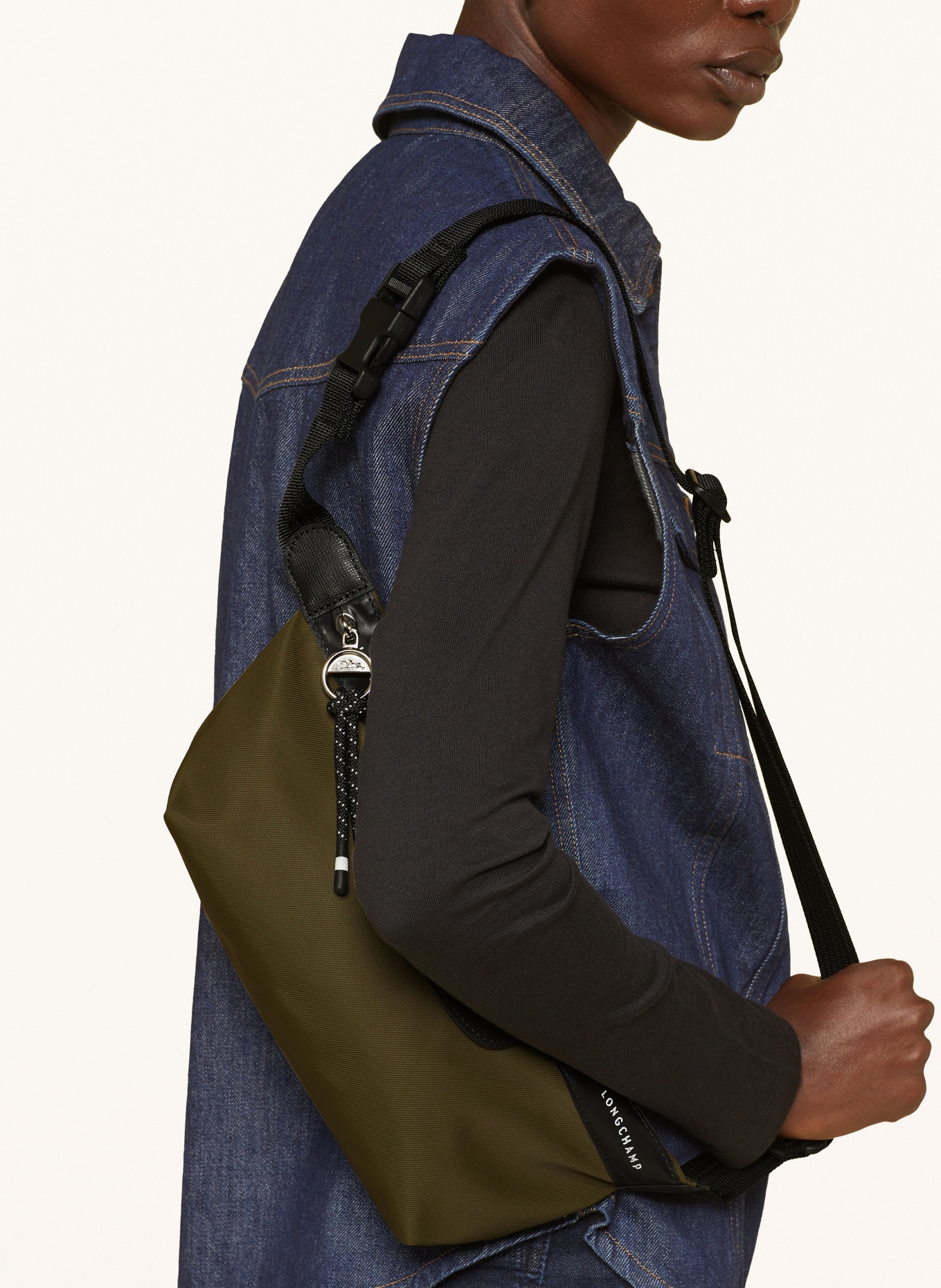 LONGCHAMP Gürteltasche PLIAGE ENERGY: KHAKI / SCHWARZ