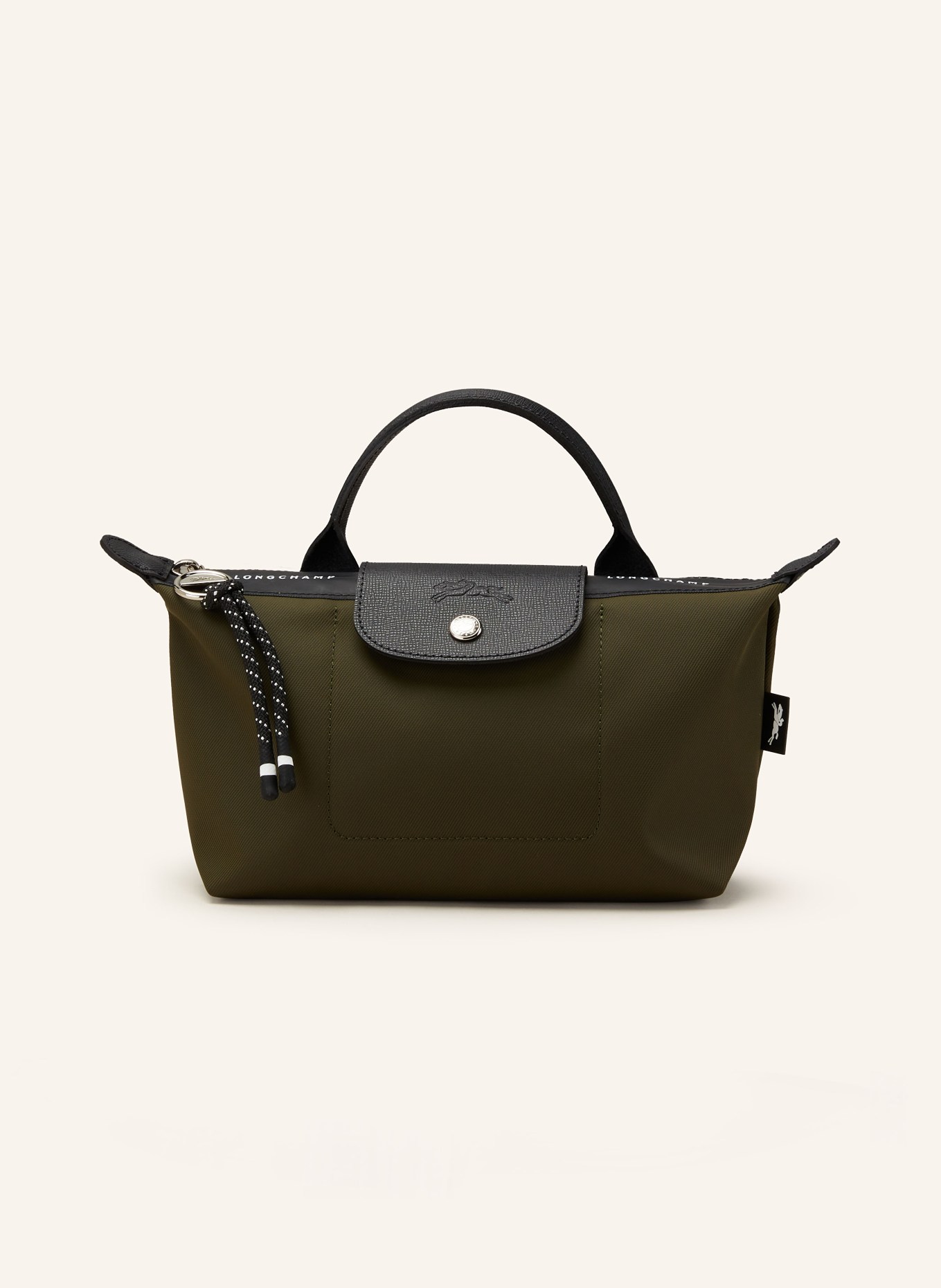 LONGCHAMP Handtasche POCHETTE POUCH M: KHAKI / SCHWARZ