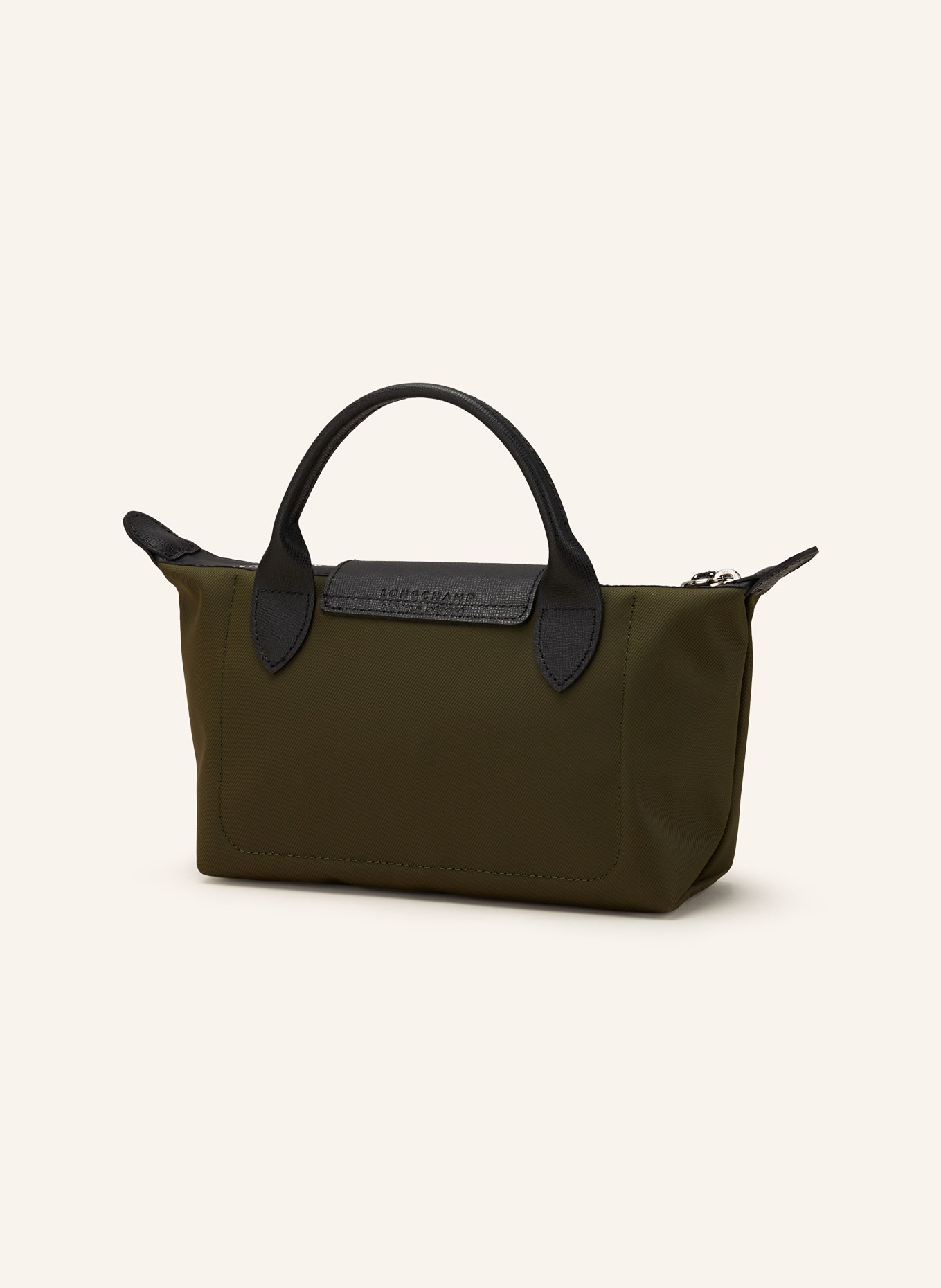 LONGCHAMP Handtasche POCHETTE POUCH M: KHAKI / SCHWARZ