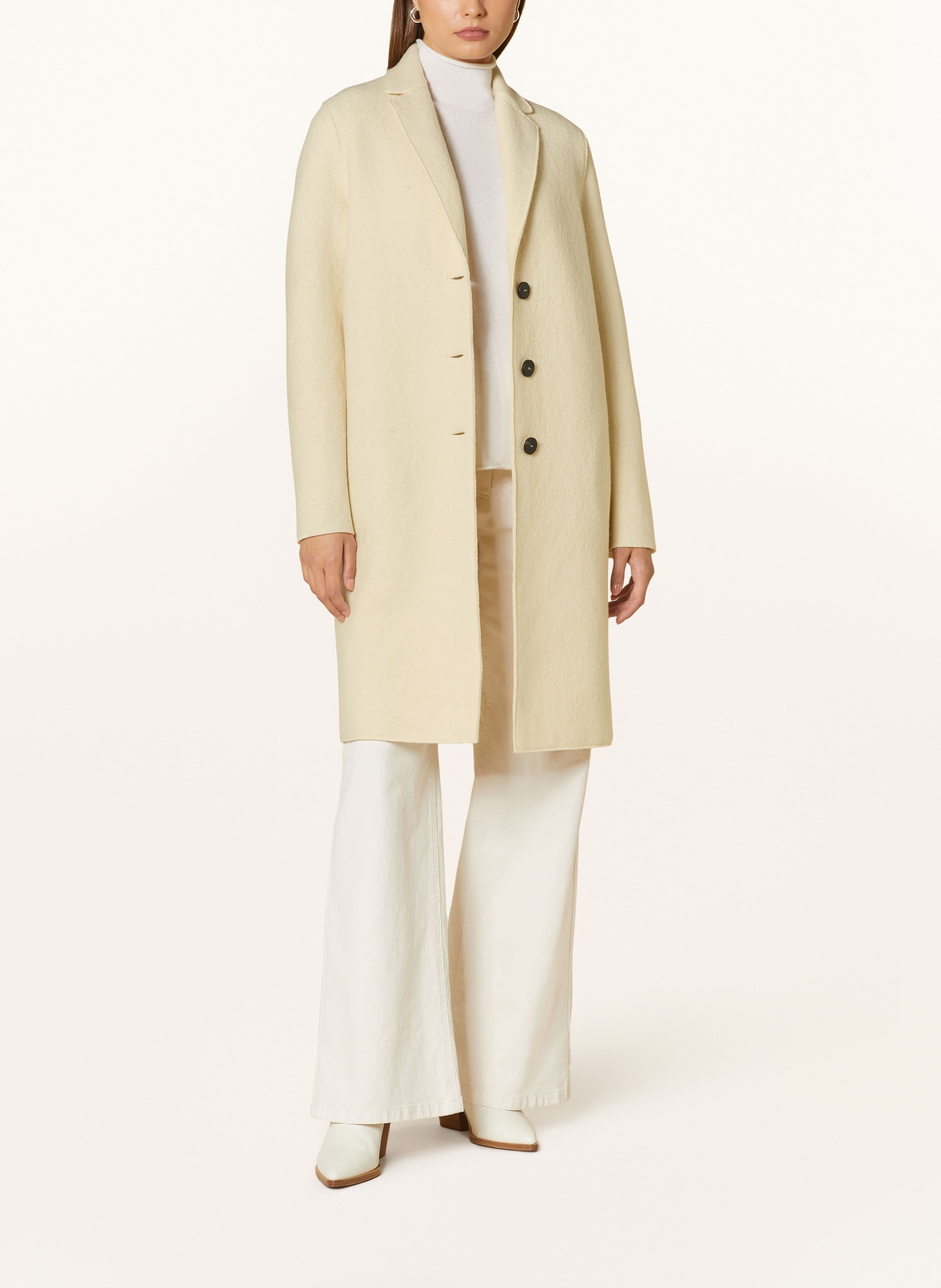 HARRIS WHARF LONDON Wool coat, Color: ECRU (Image 2)
