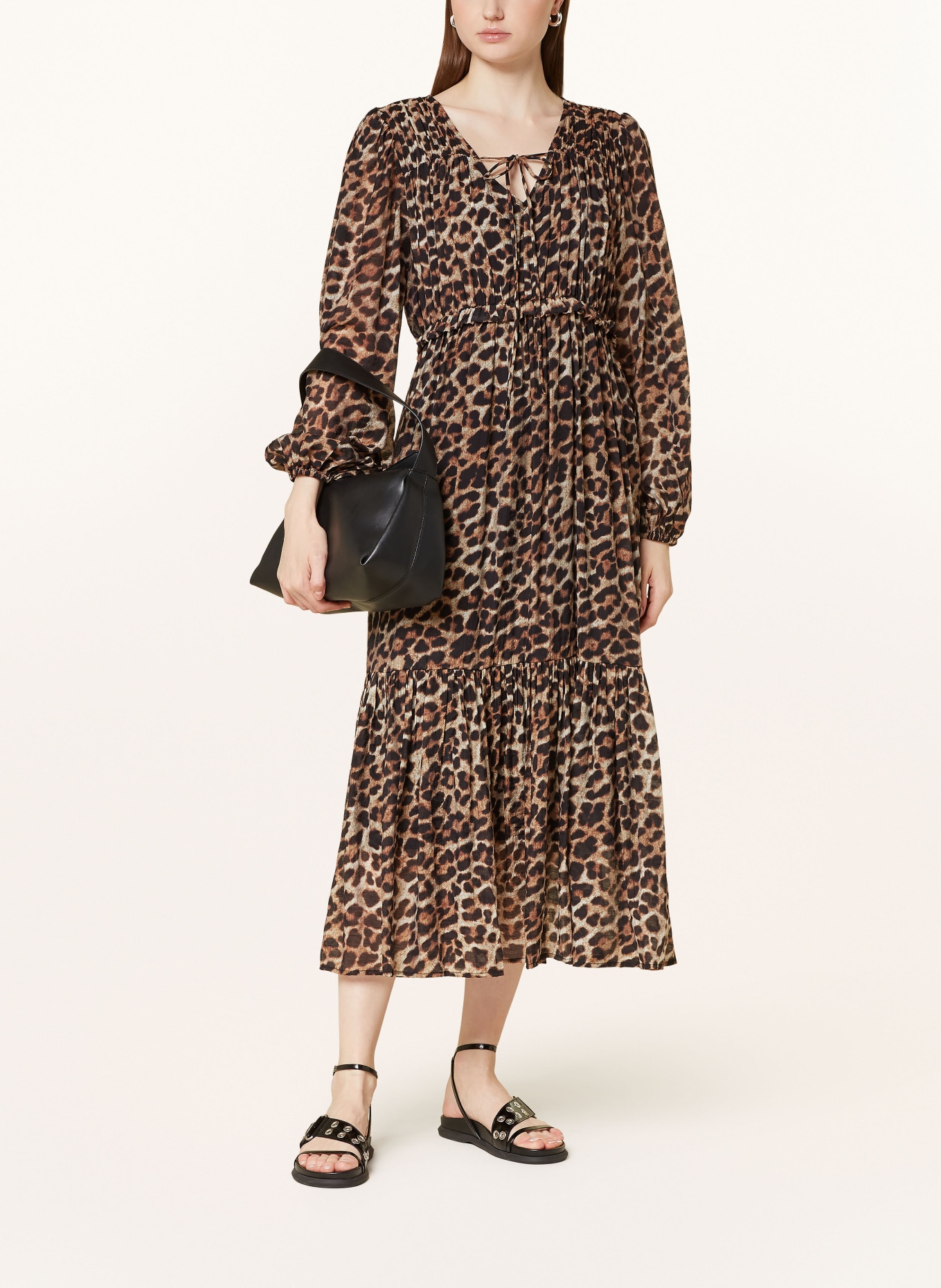 darling harbour Kleid: CREME / BRAUN / SCHWARZ