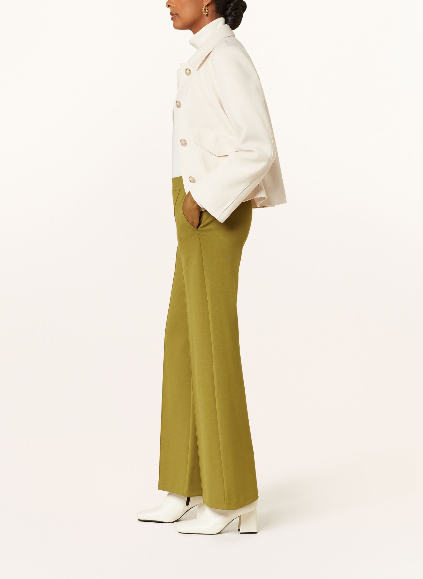 Smith & Soul Wide leg trousers, Color: OLIVE (Image 4)