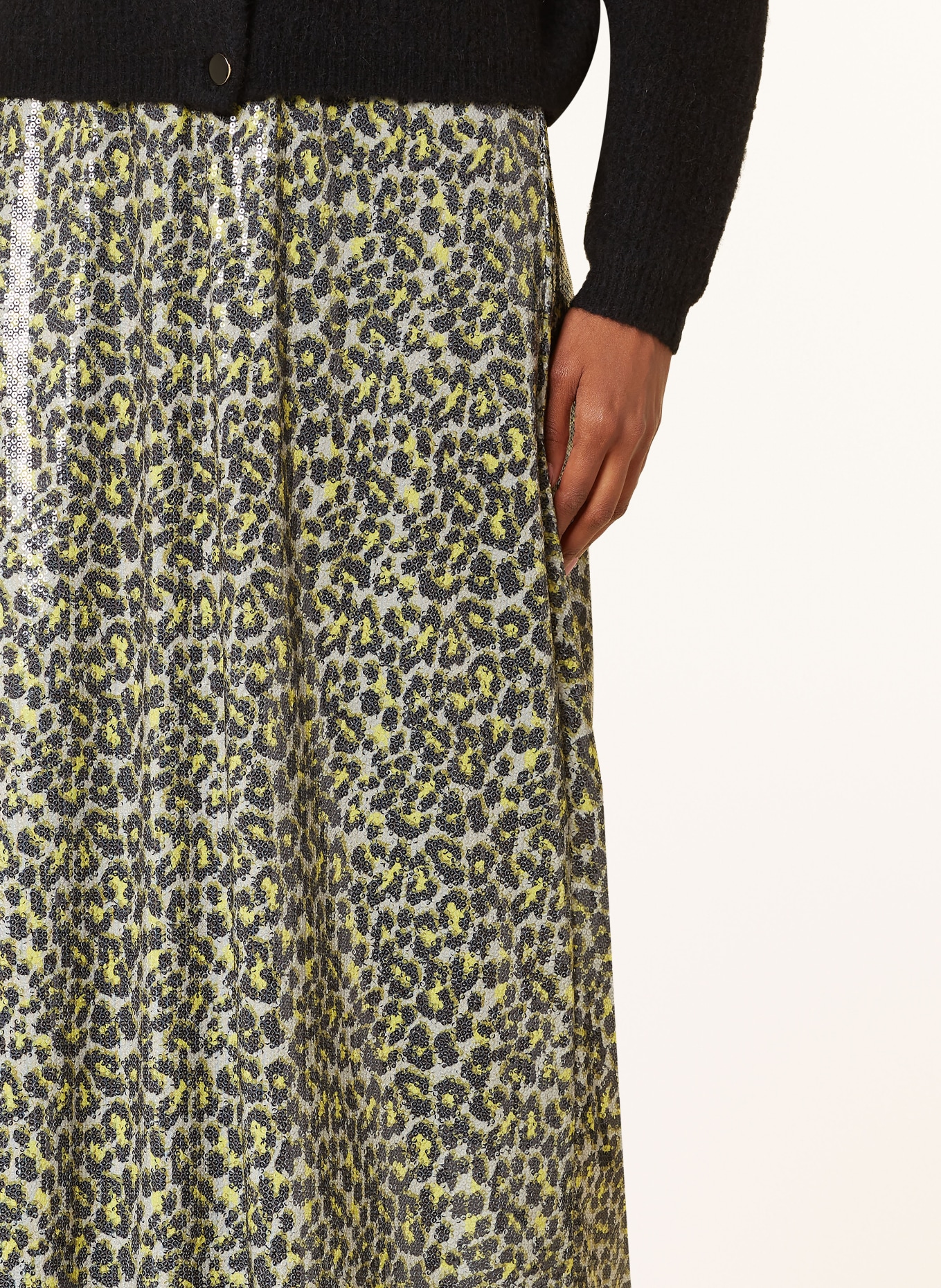 Smith & Soul Skirt with sequins, Color: LIGHT GRAY/ DARK GRAY/ YELLOW (Image 4)