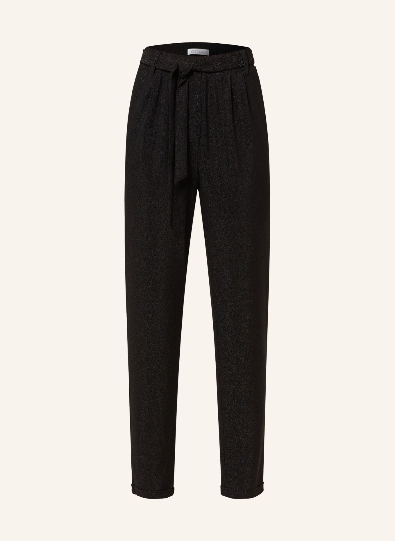 BETTY&CO Jerseyhose mit Glitzergarn: SCHWARZ