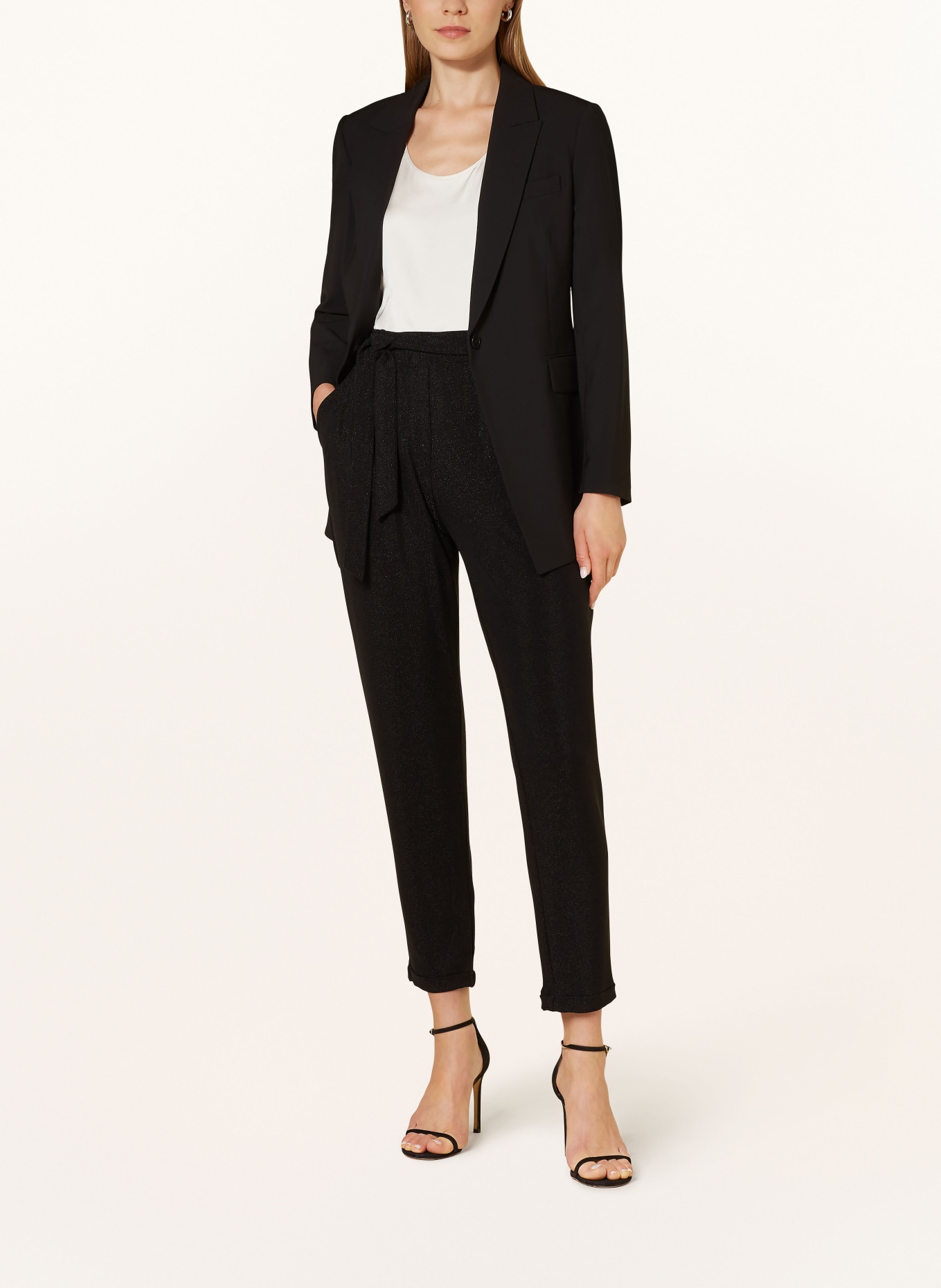 BETTY&CO Jerseyhose mit Glitzergarn: SCHWARZ