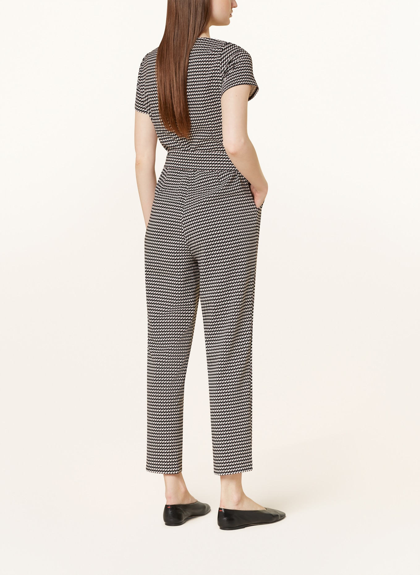 Black white and red jumpsuit outlet
