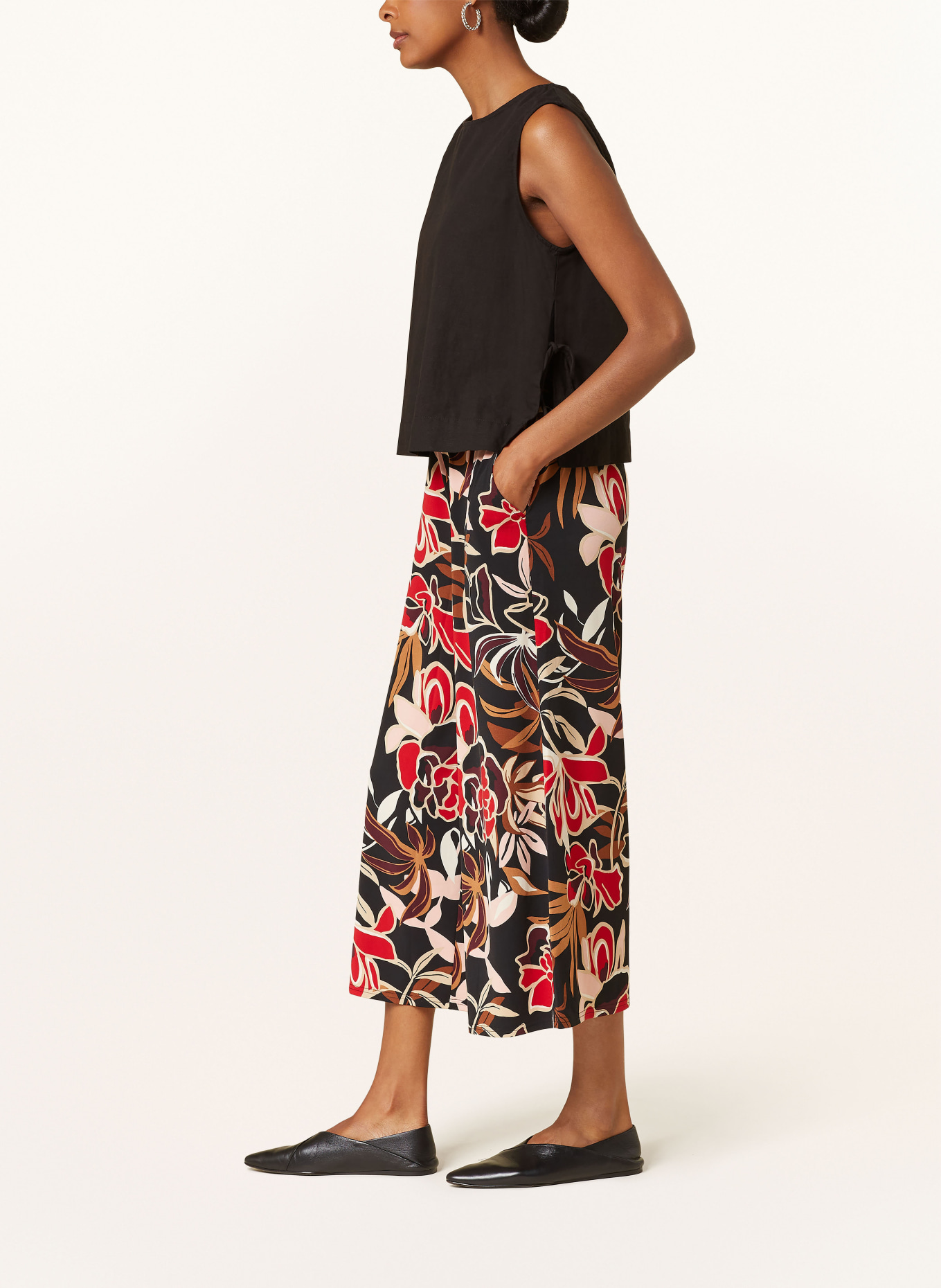 Betty Barclay Culottes, Color: BLACK/ RED/ BROWN (Image 4)