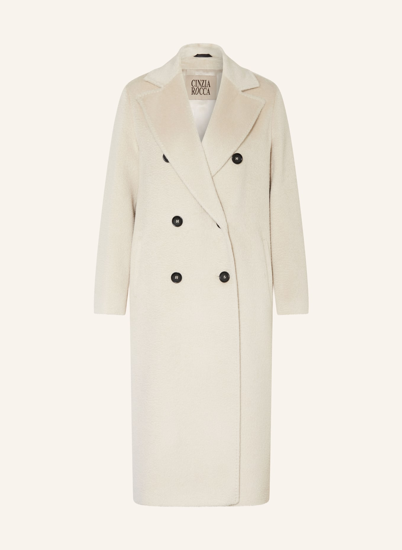 CINZIA ROCCA Coat with alpaca in beige