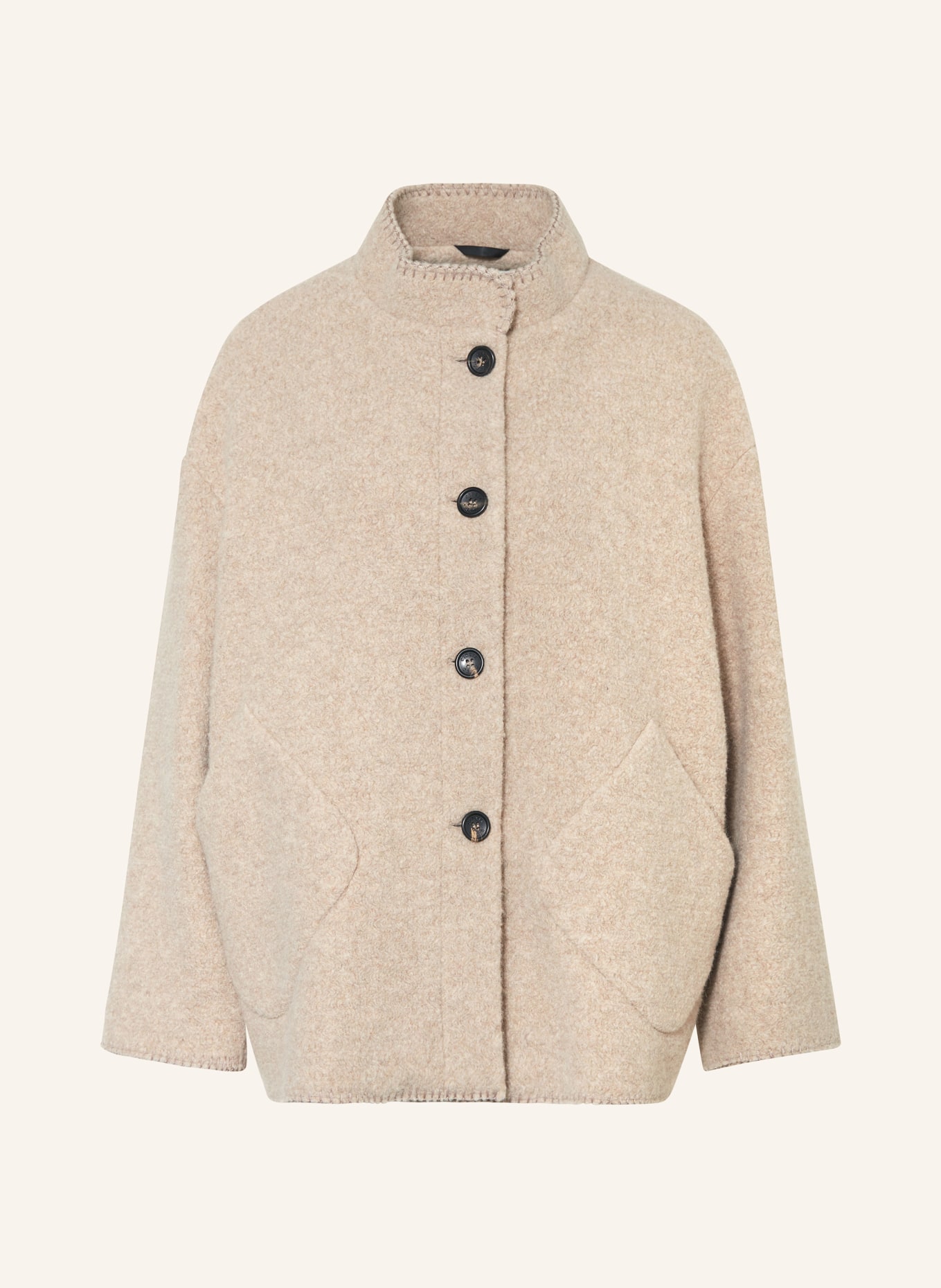 CINZIA ROCCA Bouclé jacket with alpaca, Color: BEIGE (Image 1)